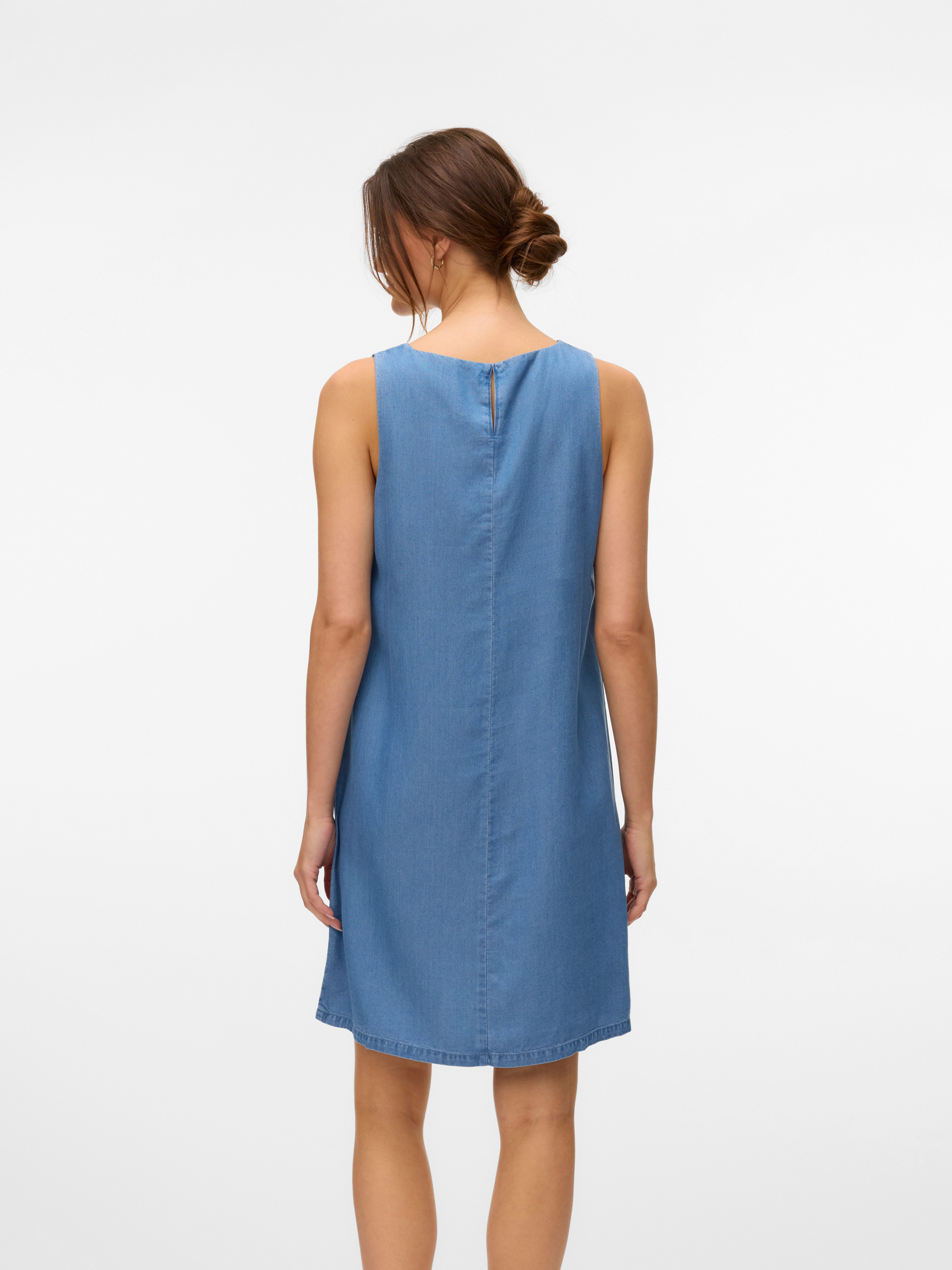 Vero Moda Maxi-jurk VMFLEUR SL SHORT TENCEL DRESS GA