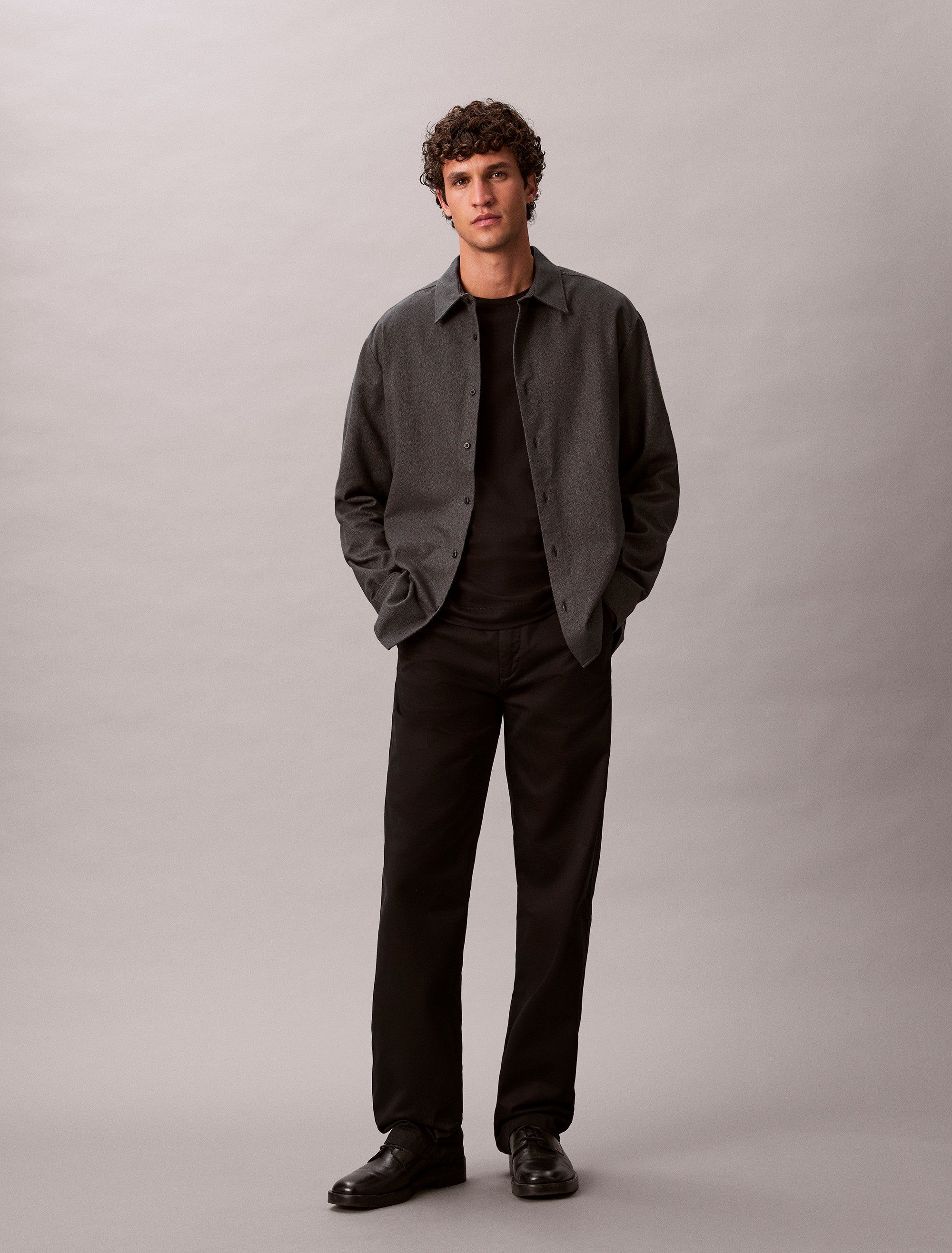 Calvin Klein Flanellen overhemd LS MELANGE FLANNEL EASY SHIRT