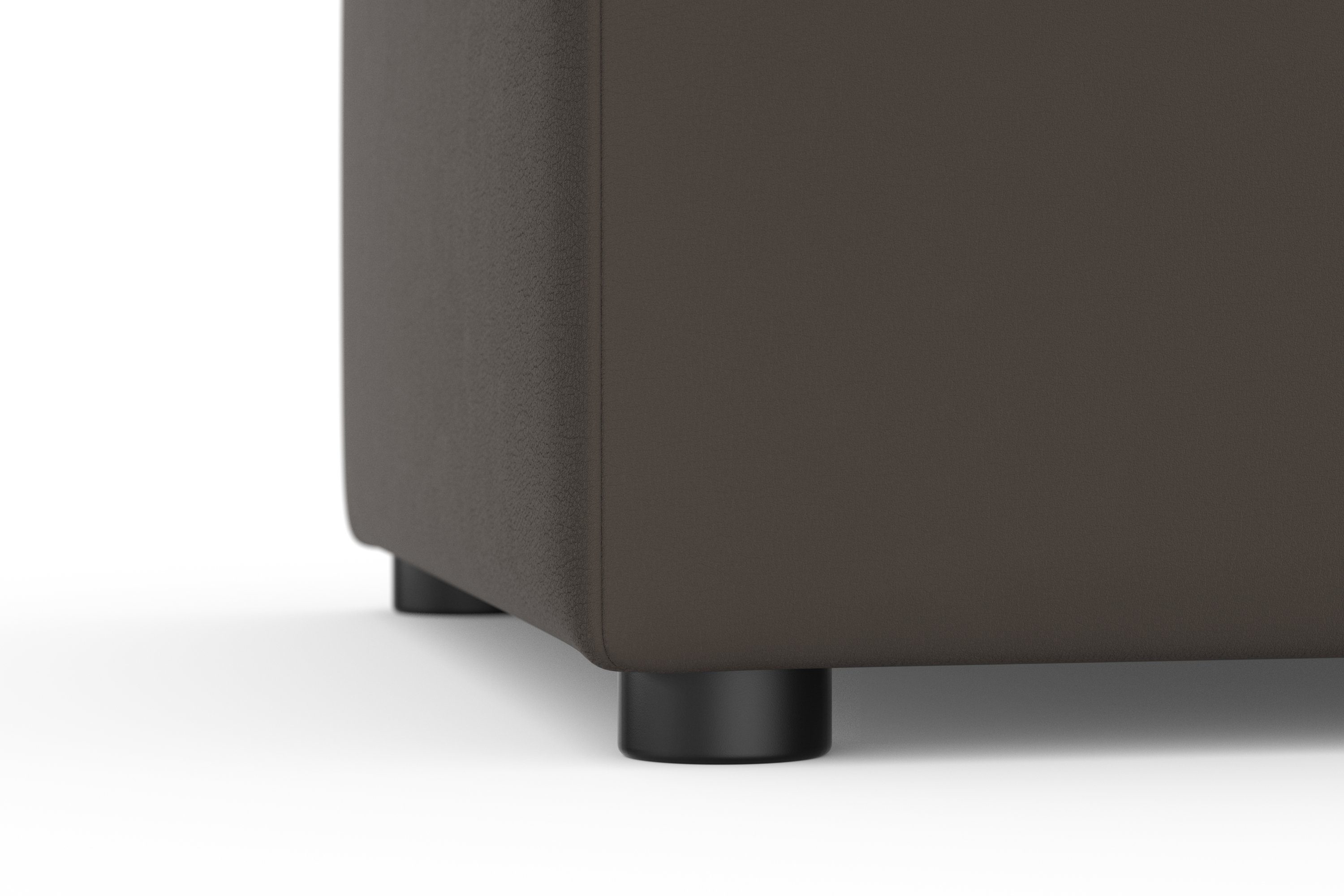 DOMO collection Hocker Topmatras met golfvering, op kunststof glijders