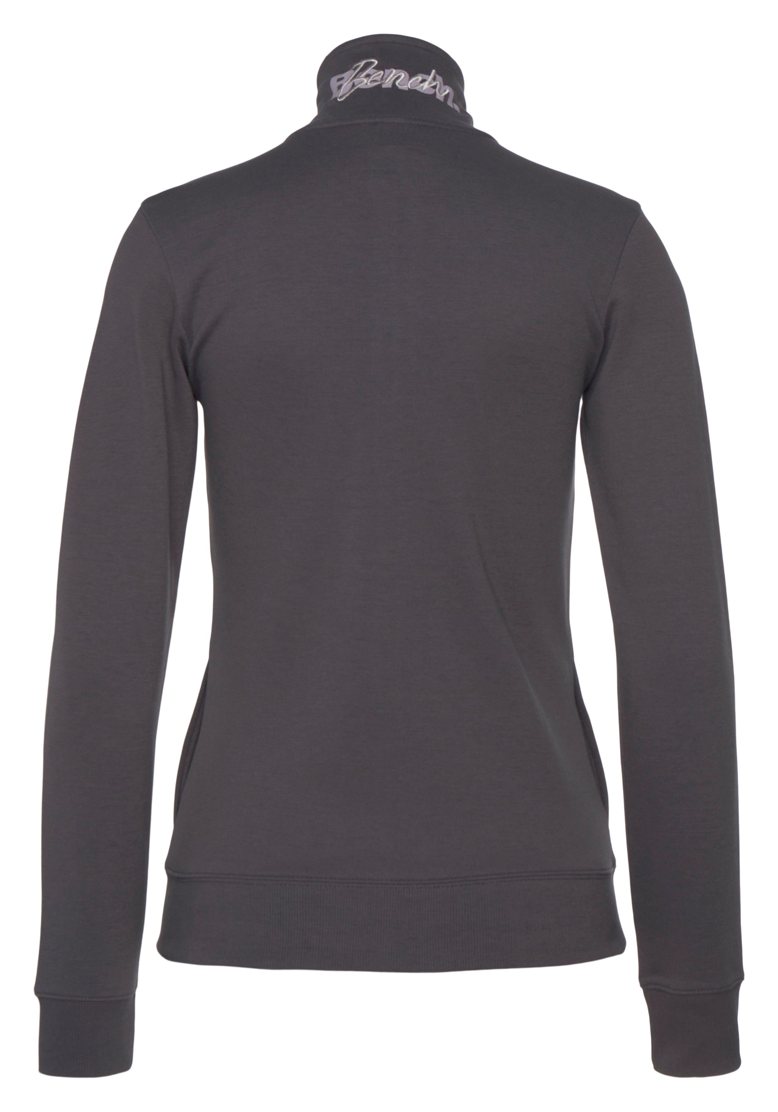 Bench. Loungewear Sweatvest met geborduurd staande kraag, loungepak (1-delig)