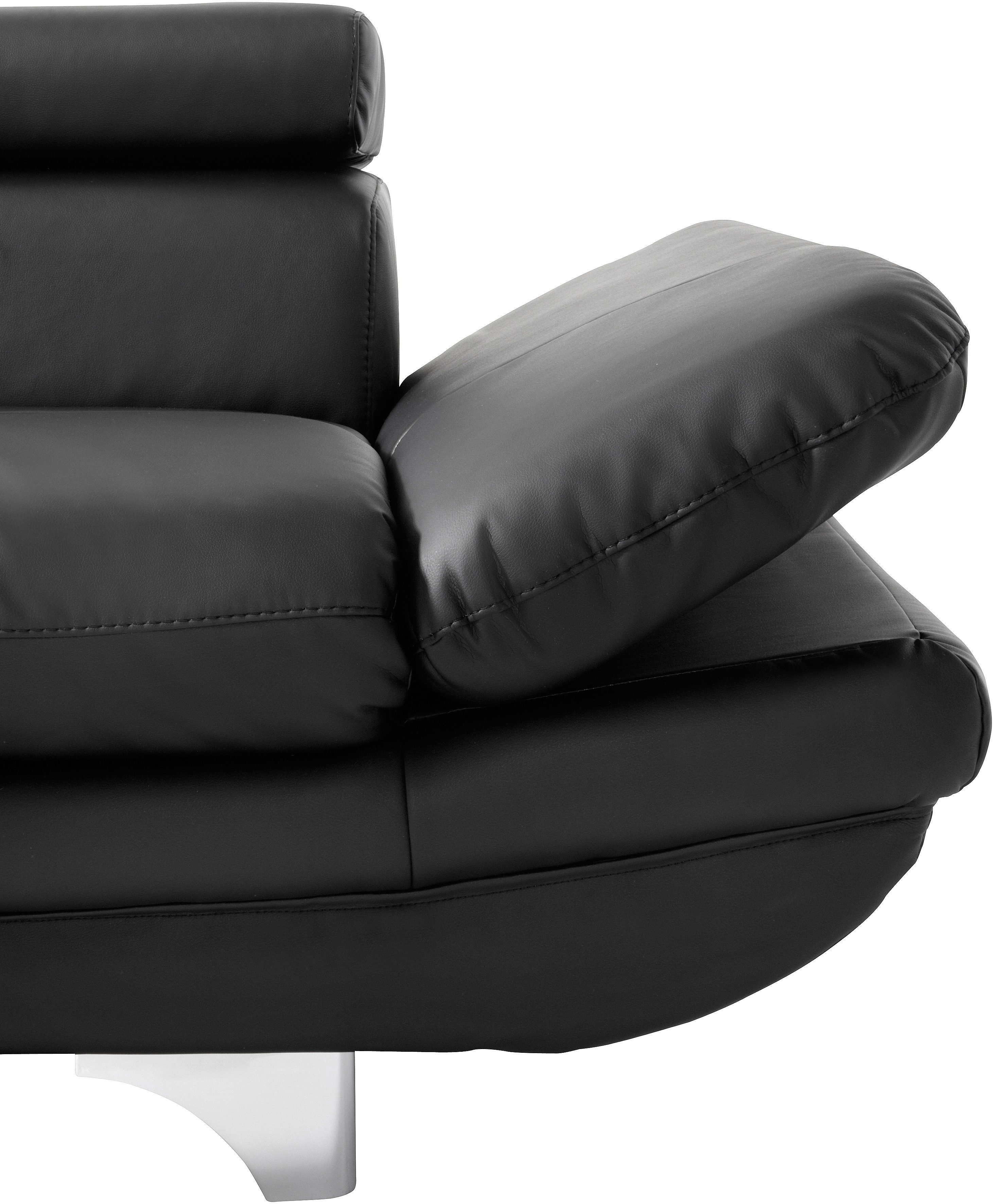 COTTA Zithoek Enterprise Set: bestaand uit 3-zitsbank en hocker, met een verstelbare rugleuning (set)