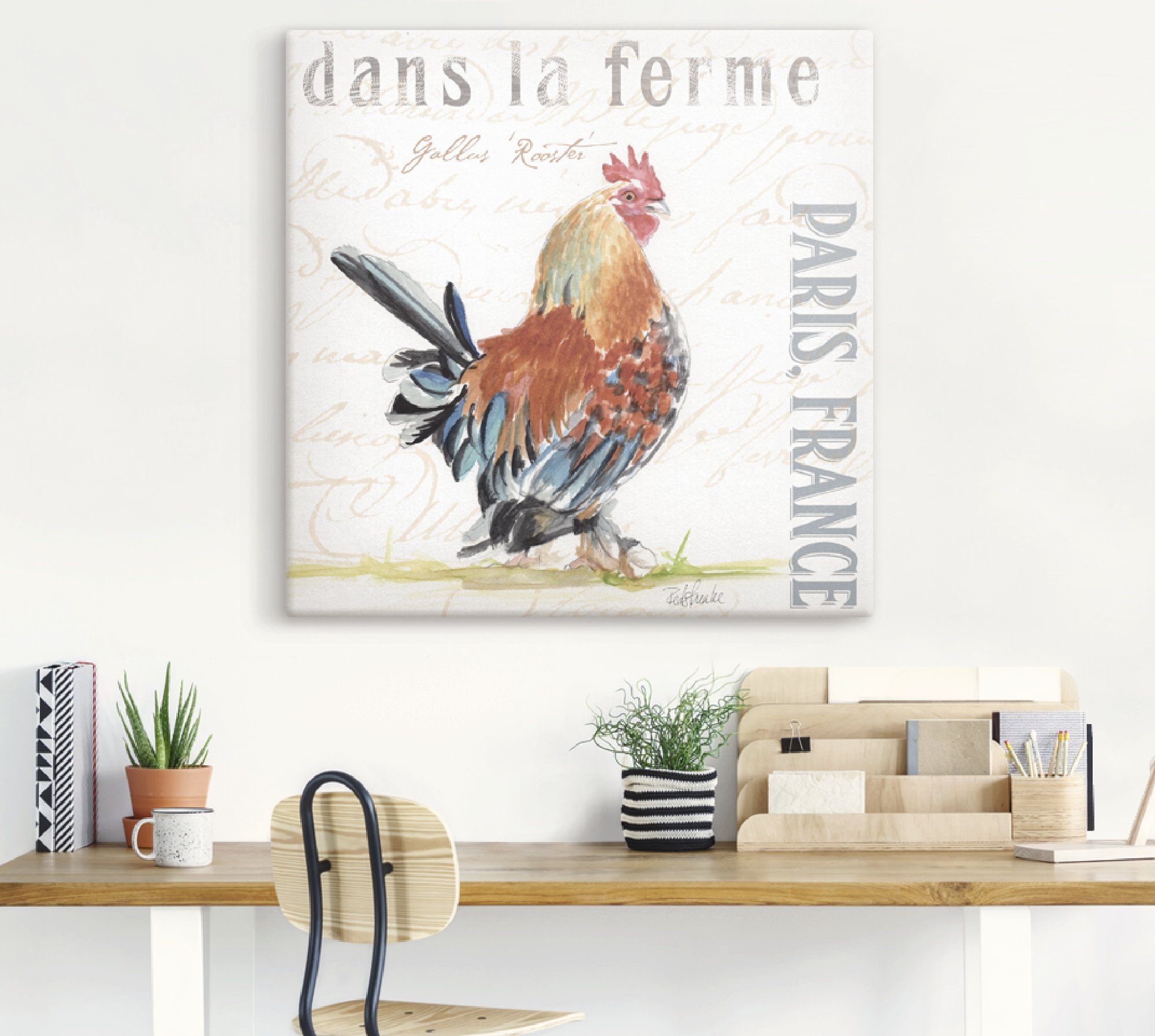 Artland Artprint op linnen De farm II gespannen op een spieraam