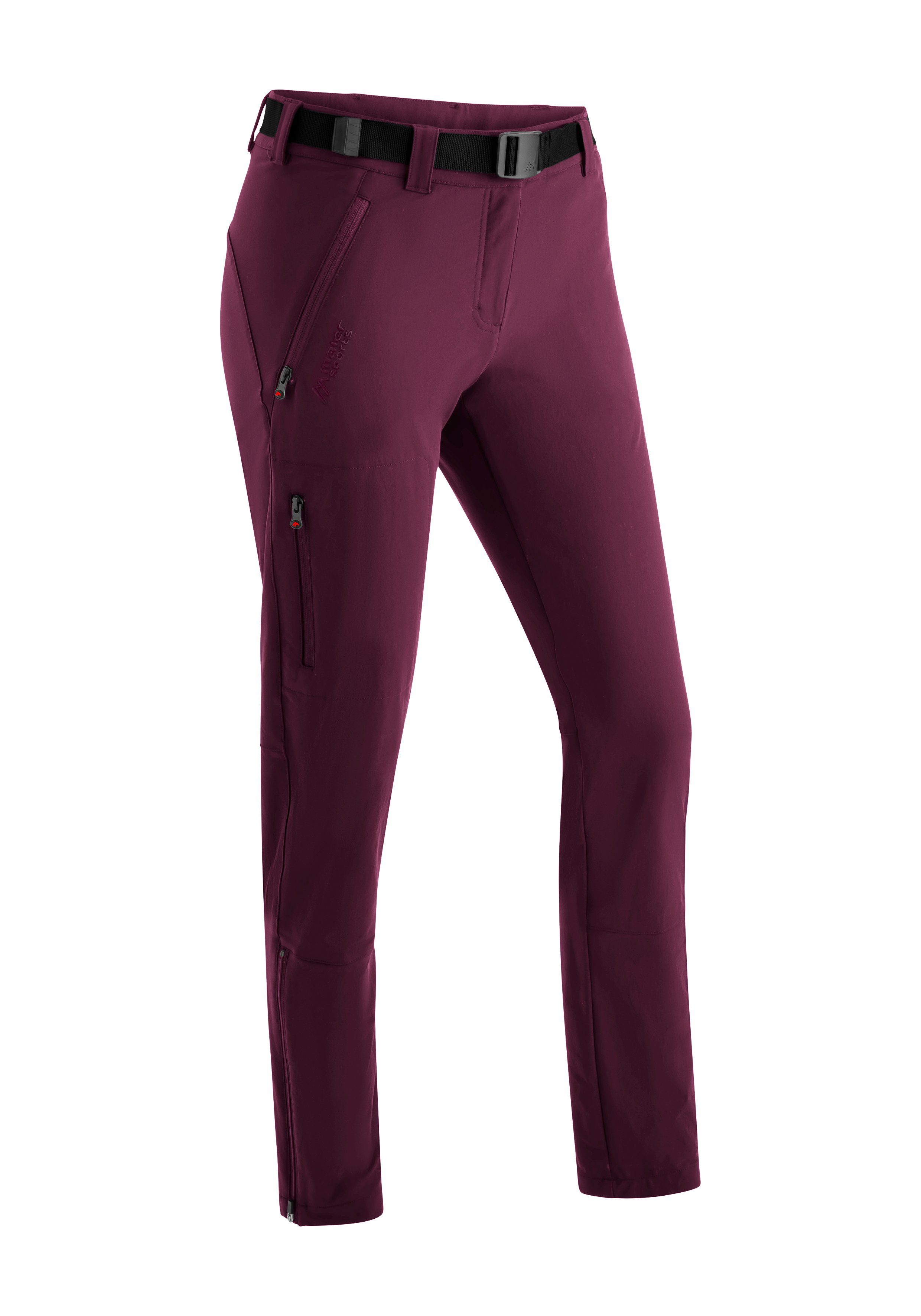 Maier Sports Functionele broek Lana slim Dames wandelbroek ademende outdoorbroek 3 zakken slim fit