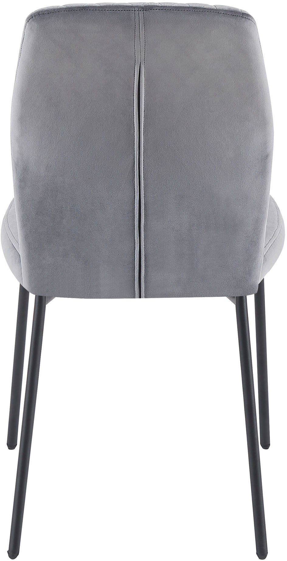 SalesFever Stoel met 4 poten met honingraatpatroon op de rug (set, 2 stuks)