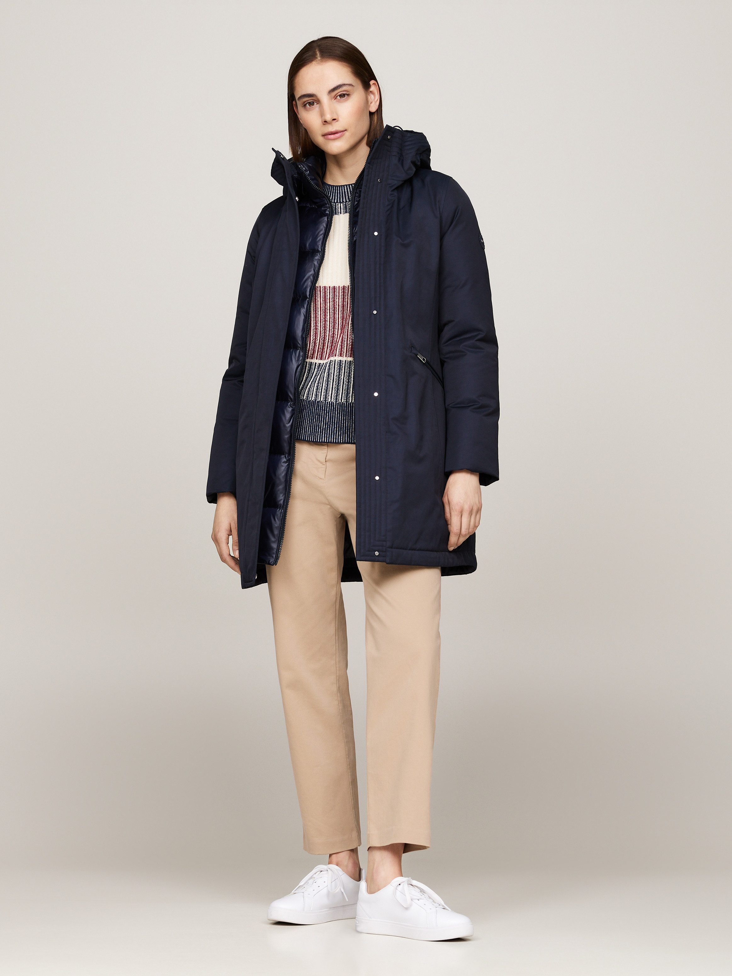 Tommy Hilfiger Parka met gestempeld logo