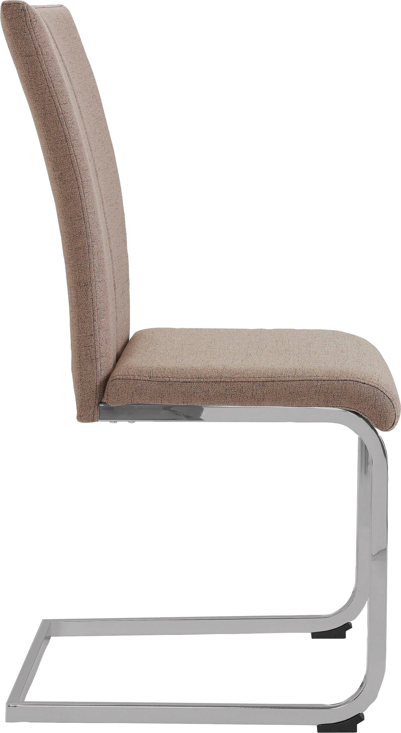 Home affaire Vrijdragende stoel Nils Stoel belastbaar tot 120 kg, frame metaal in chroom-look of zwart (set, 2 stuks)