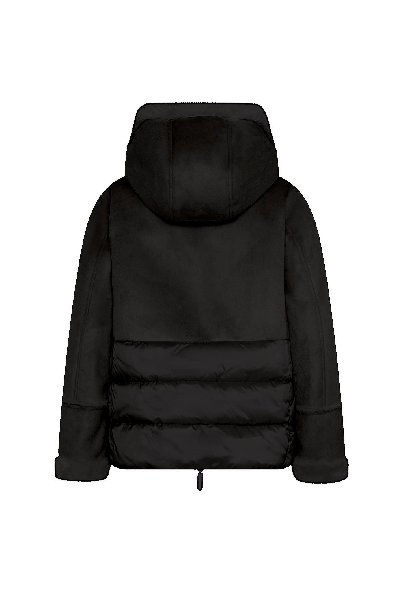 MANISA Kort jack met teddyfleece-capuchon