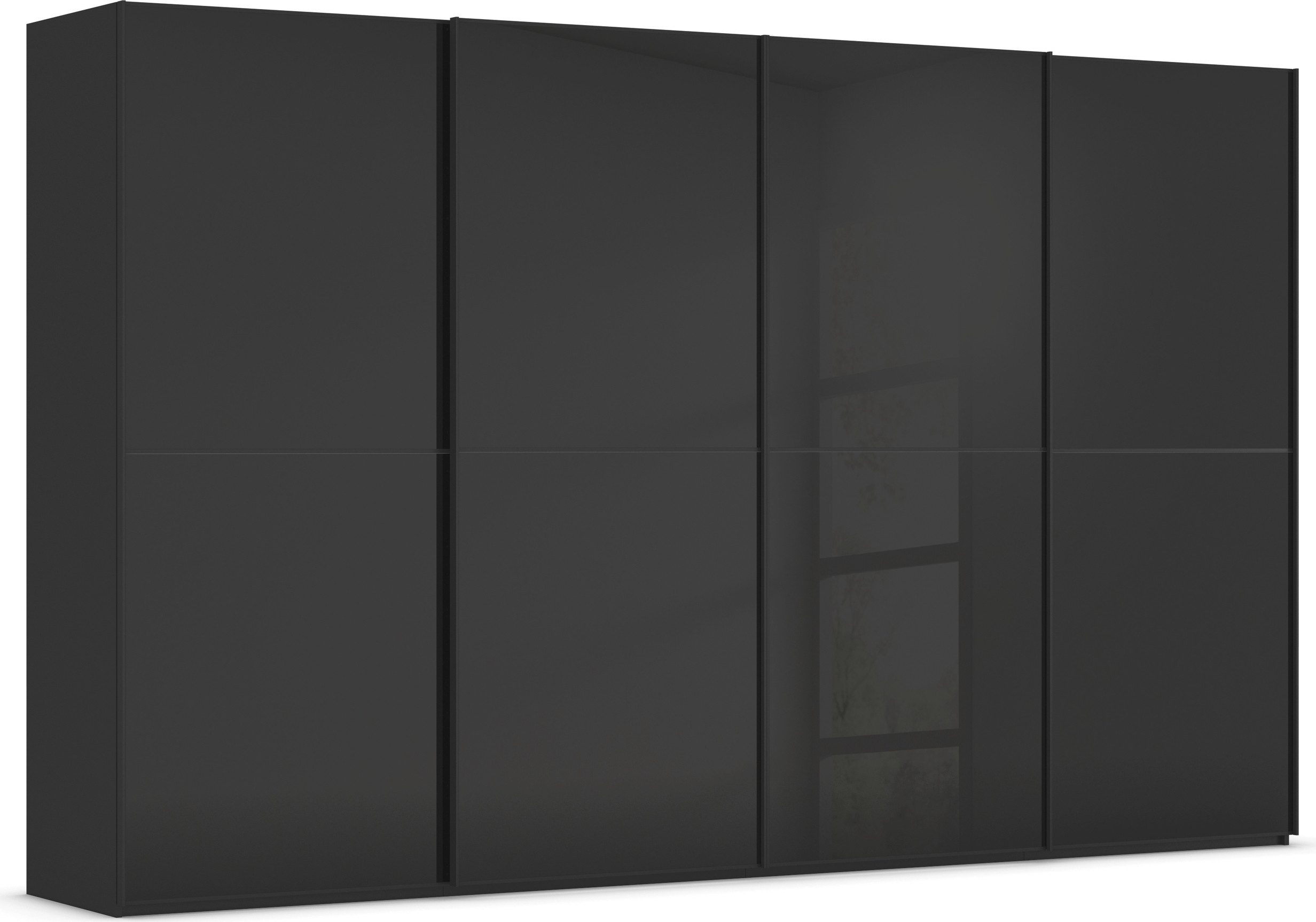 rauch Schuifdeurkast Kledingkast Kast Garderobe Slaapkamerkast SCALE-DUO edel tweedelige deuren glas-front met 3 sierlijsten made in germany