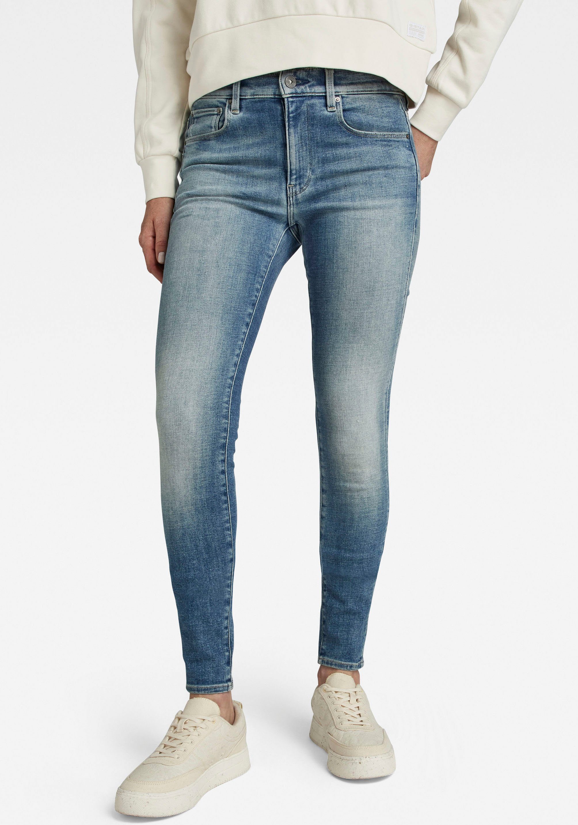 G-Star RAW 3301 high waist skinny jeans faded blue topaz