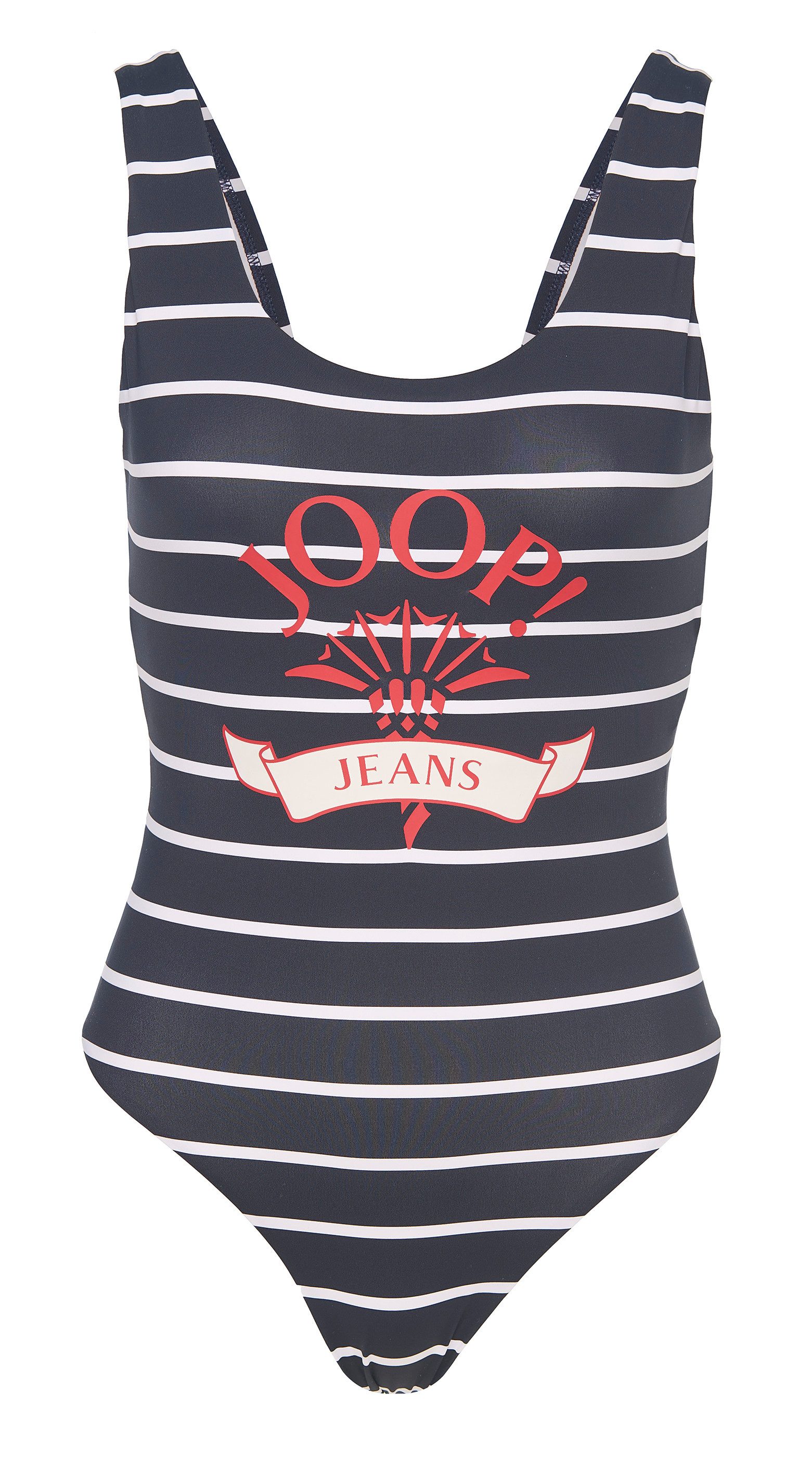 JOOP! Badpak JEANS! Easy Summer Strepen-design, logo-print