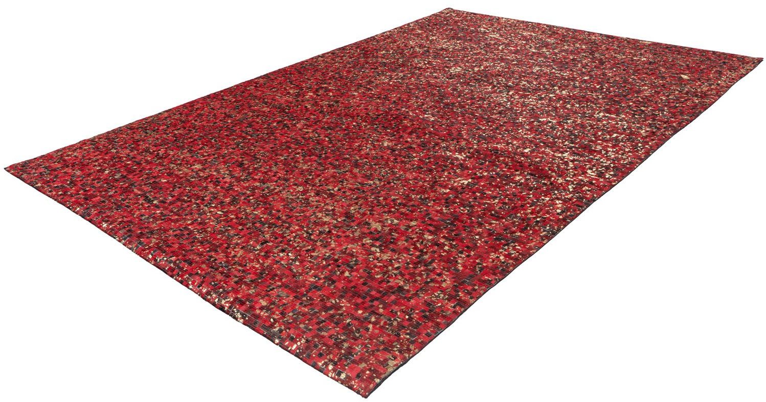 aRTE ESPINA Vloerkleed Finish 100 natuurlijk lederen tapijt, met glanzende metallic kleur, rug van vilt