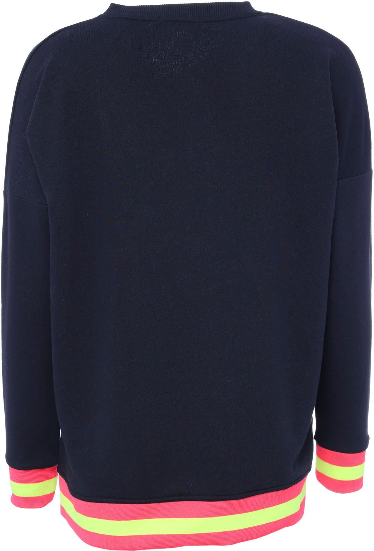 Zwillingsherz Sweatshirt Met contrasterende boorden en tekst