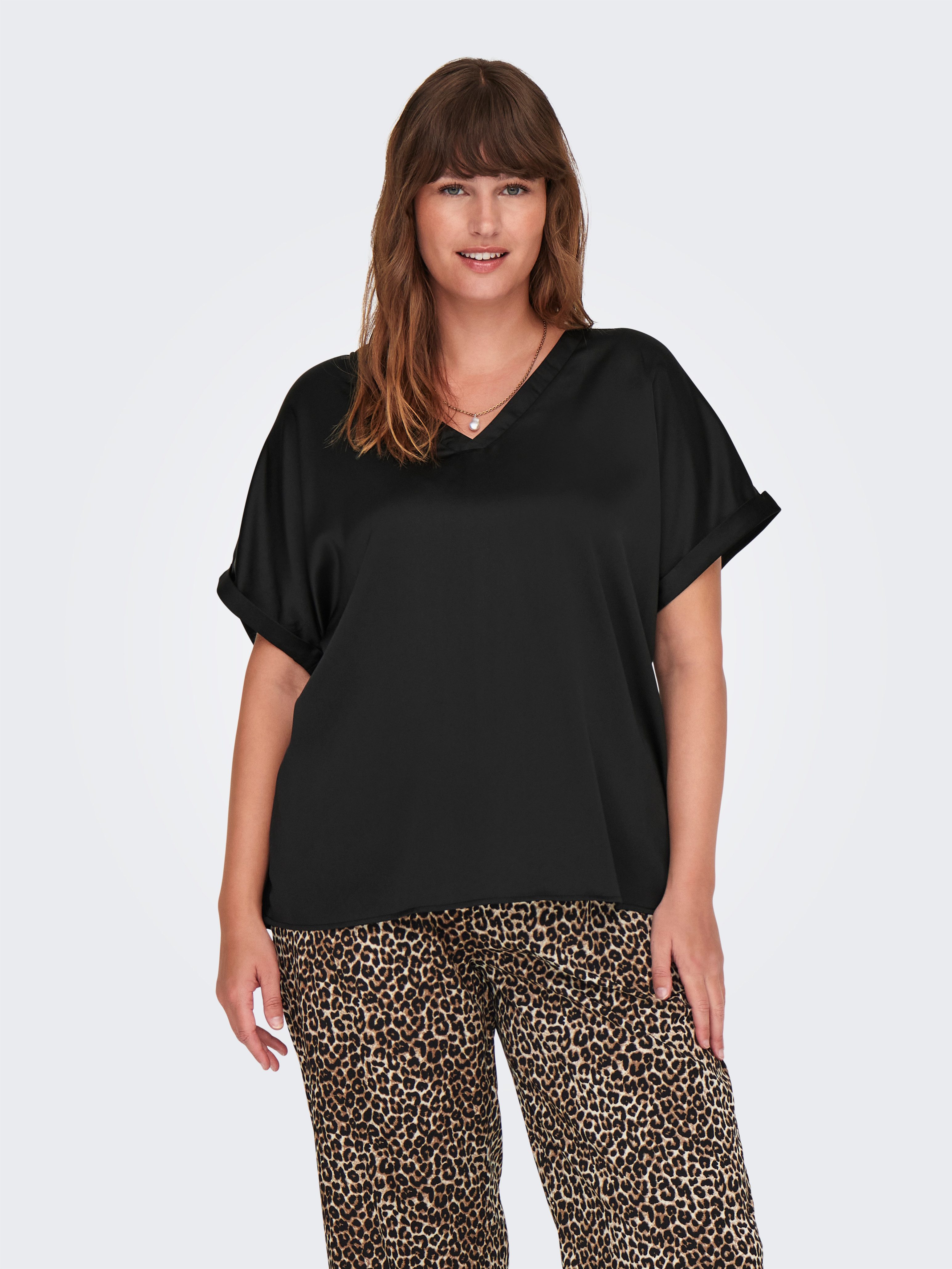 ONLY CARMAKOMA Shirt met korte mouwen CARBRYNJA LIFE S S IN-ONE TOP WVN