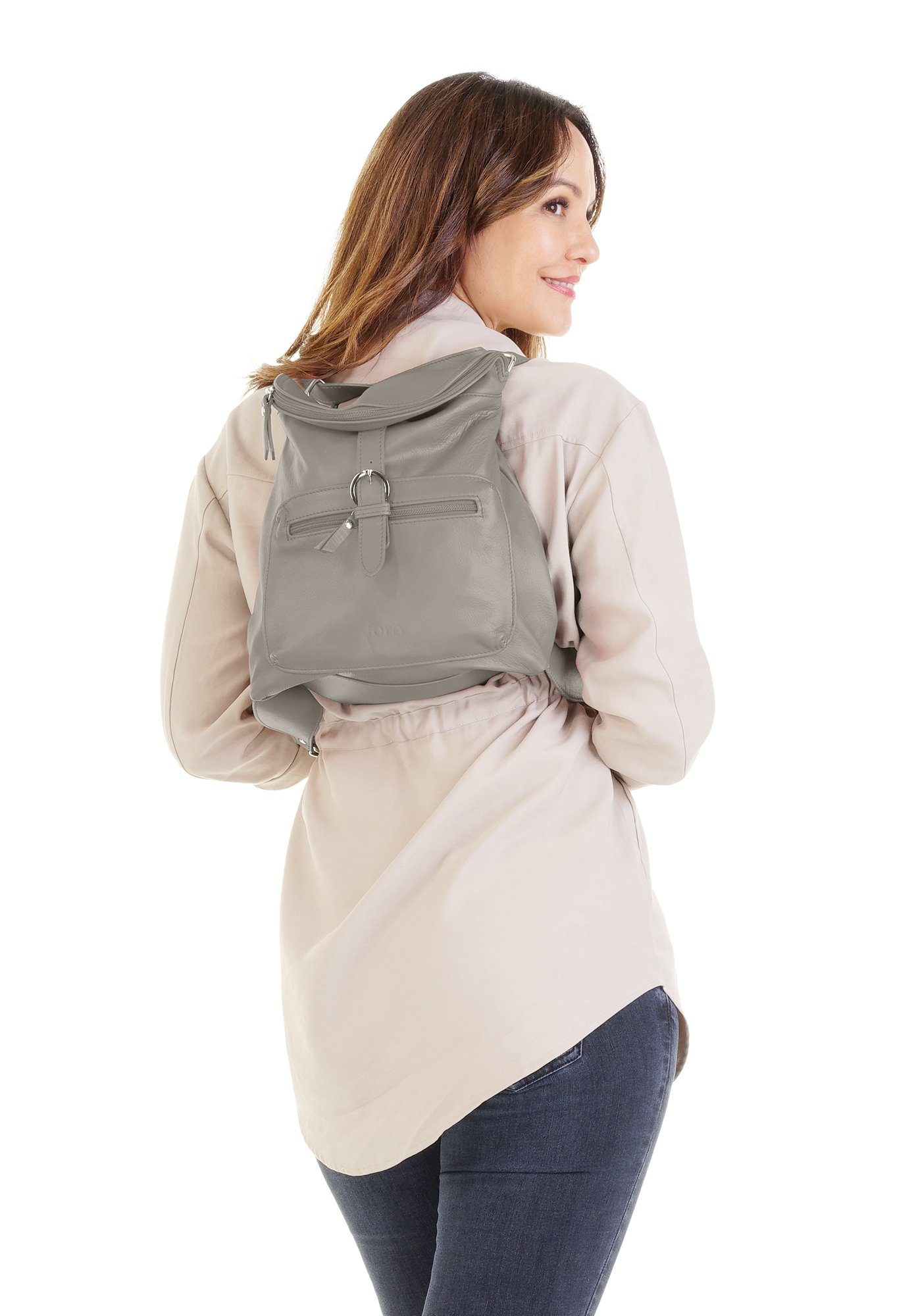 Forty Degrees Rugzak echt leer, made in italy