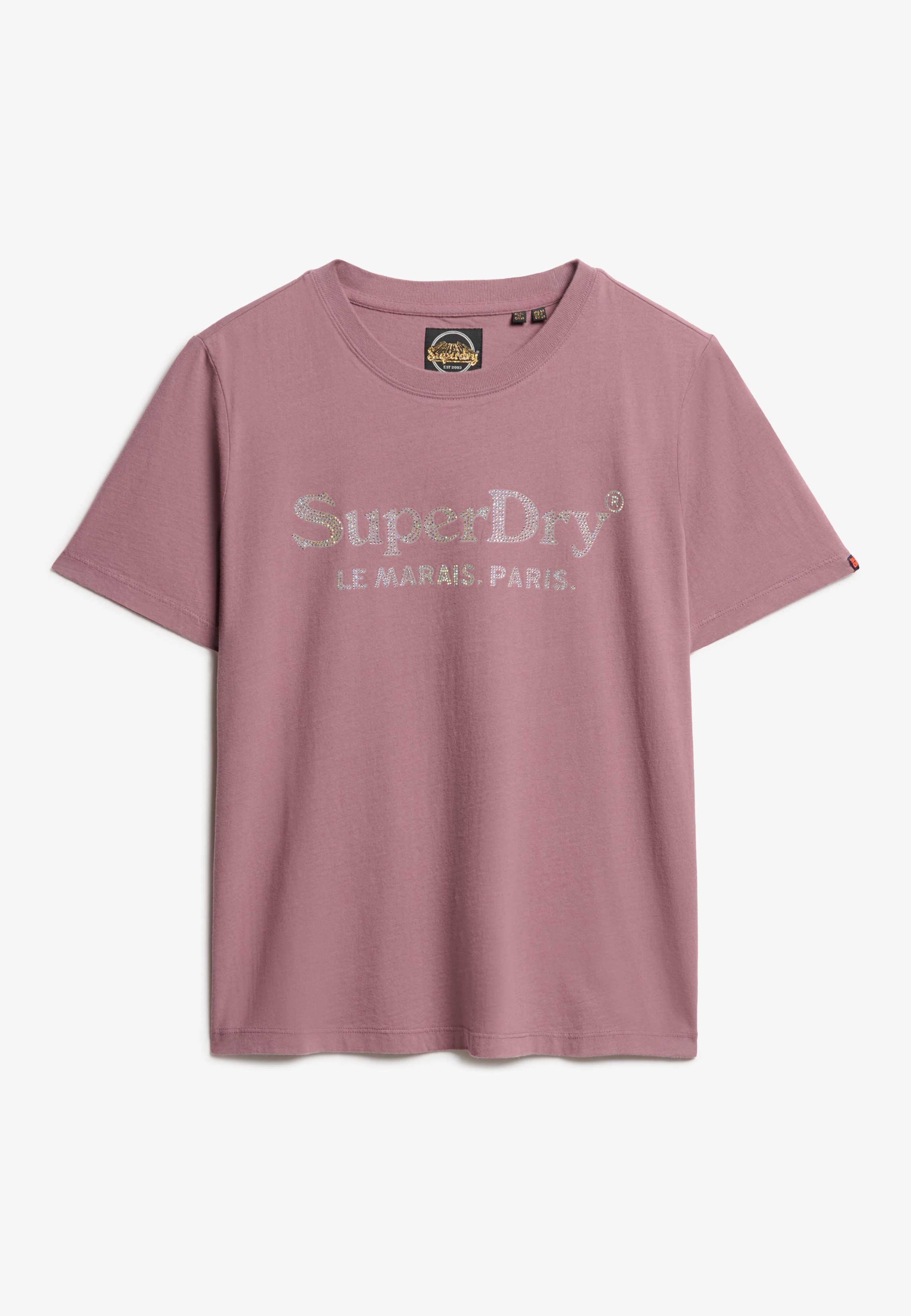 Superdry Shirt met korte mouwen VENUE METALLIC RELAXED TEE