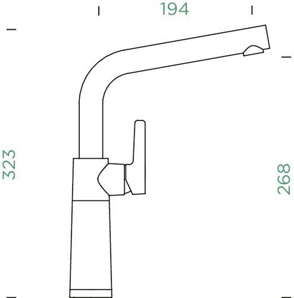Schock Keukenkraan SC-540 FA Feestuitloop, draaibereik 360°