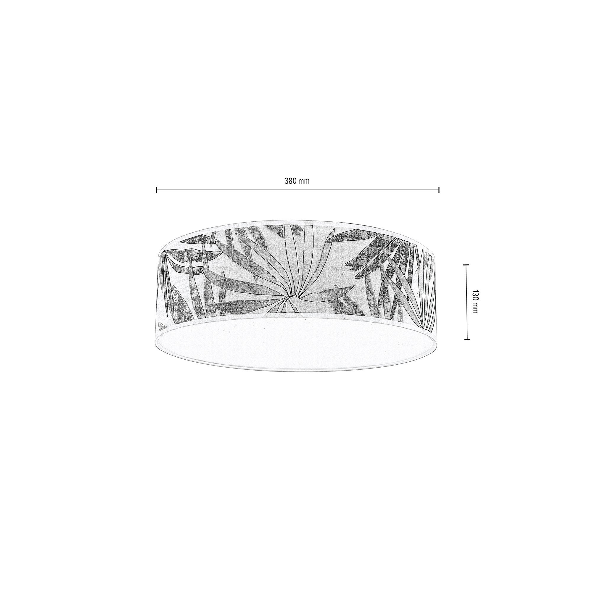 BRITOP LIGHTING Plafondlamp HOJA Lampenkap bevestigd aan magneten, gelamineerd behang met acrylrand