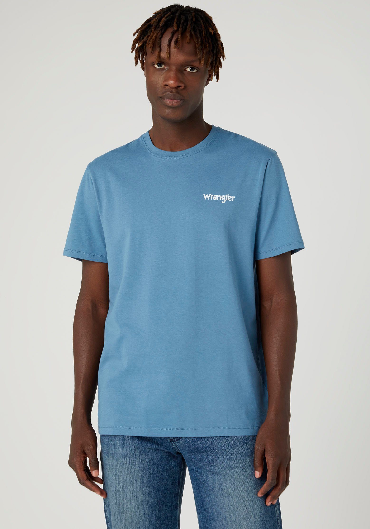 Wrangler T-shirt Sign Off (2-delig, Set van 2)