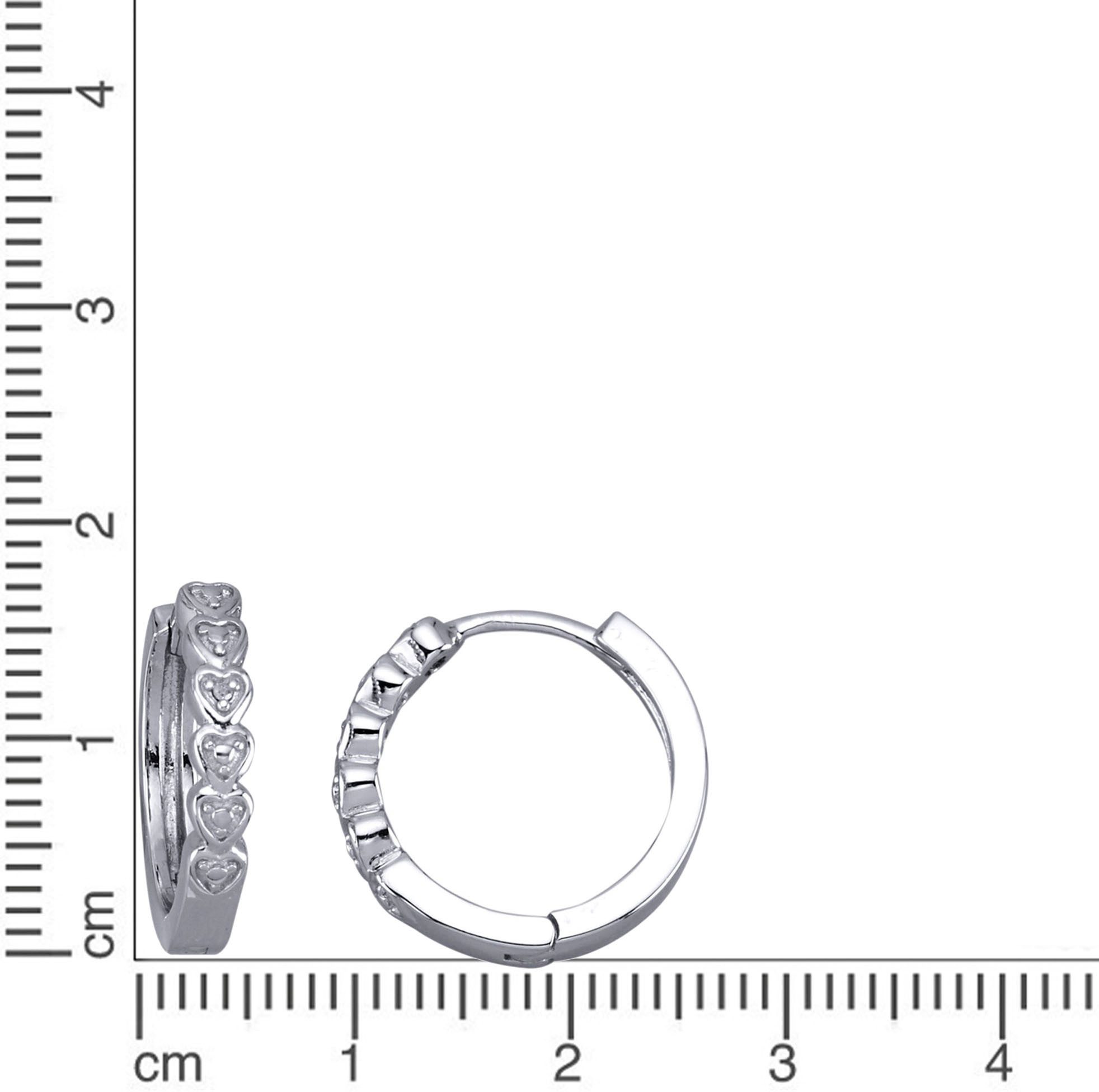 Firetti Paar creolen Sieraad Geschenk zilver 925 Oorsieraden Oorbellen Hartjes