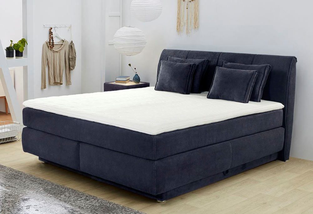 Jockenhöfer Gruppe Boxspring "Carla", OTTO's keuze! Best verkoper, met opbergruimte en koudschuim-topper boxsprings blauw
