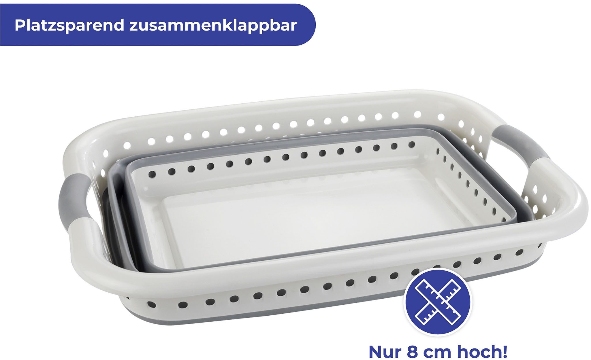 Maximex Wasmand XXL opvouwbare wasmand van flexibel kunststof, 2 handgrepen, 38 l