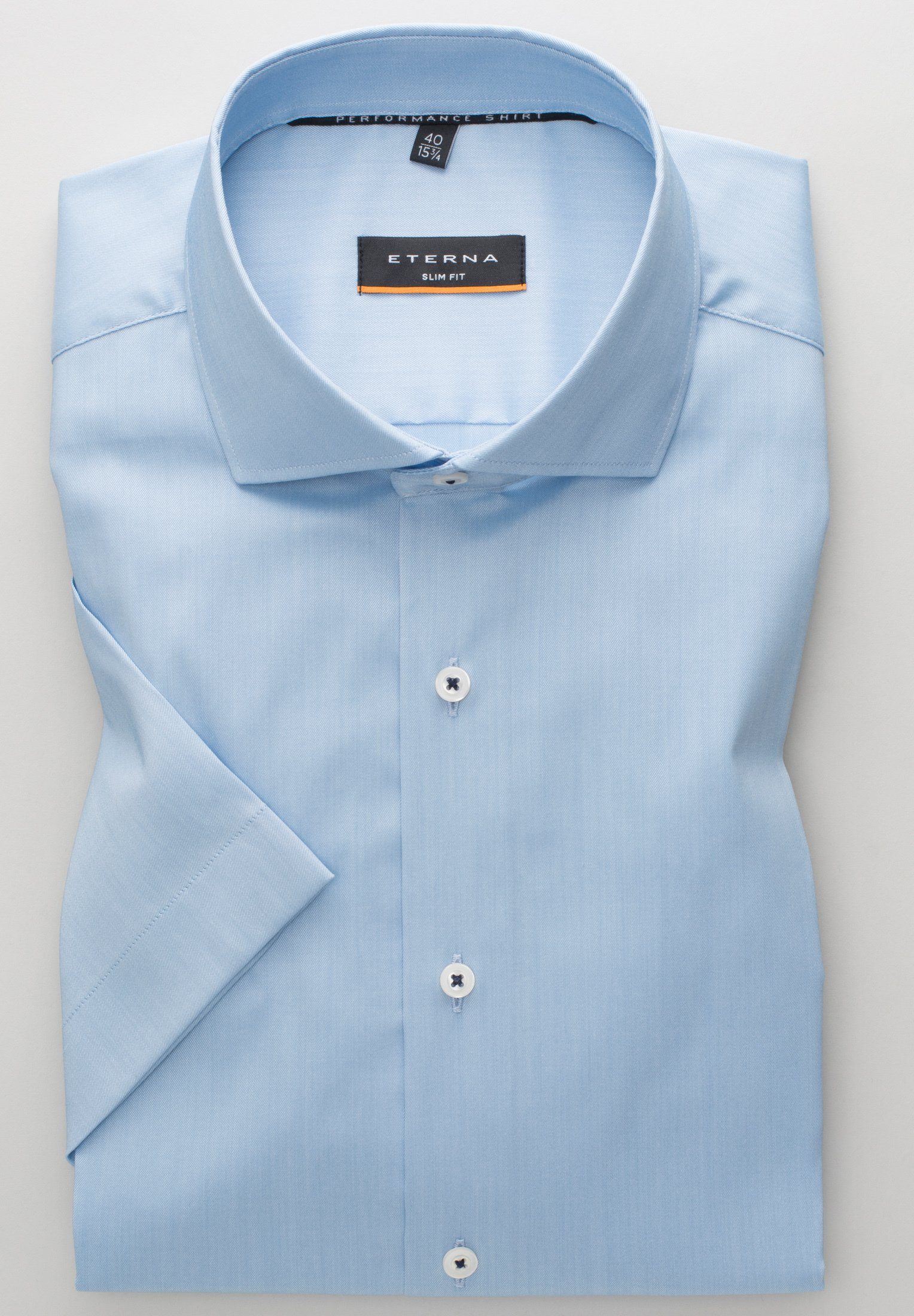 Eterna Overhemd met korte mouwen Slim fit EASY IRON (gemakkelijk te strijken)