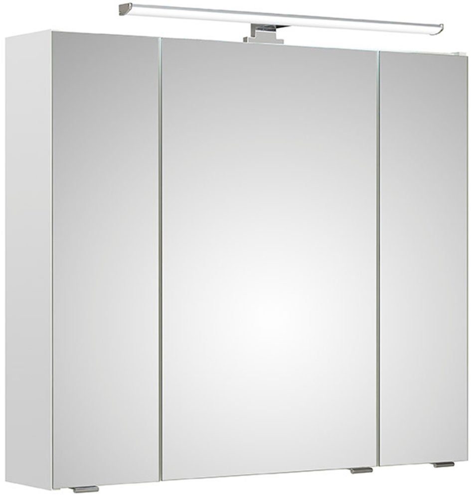 Saphir Badmeubelset Quickset 316 5-delig, inclusief keramieken wastafelonderkast en led-spiegelkast (set, 5 stuks)