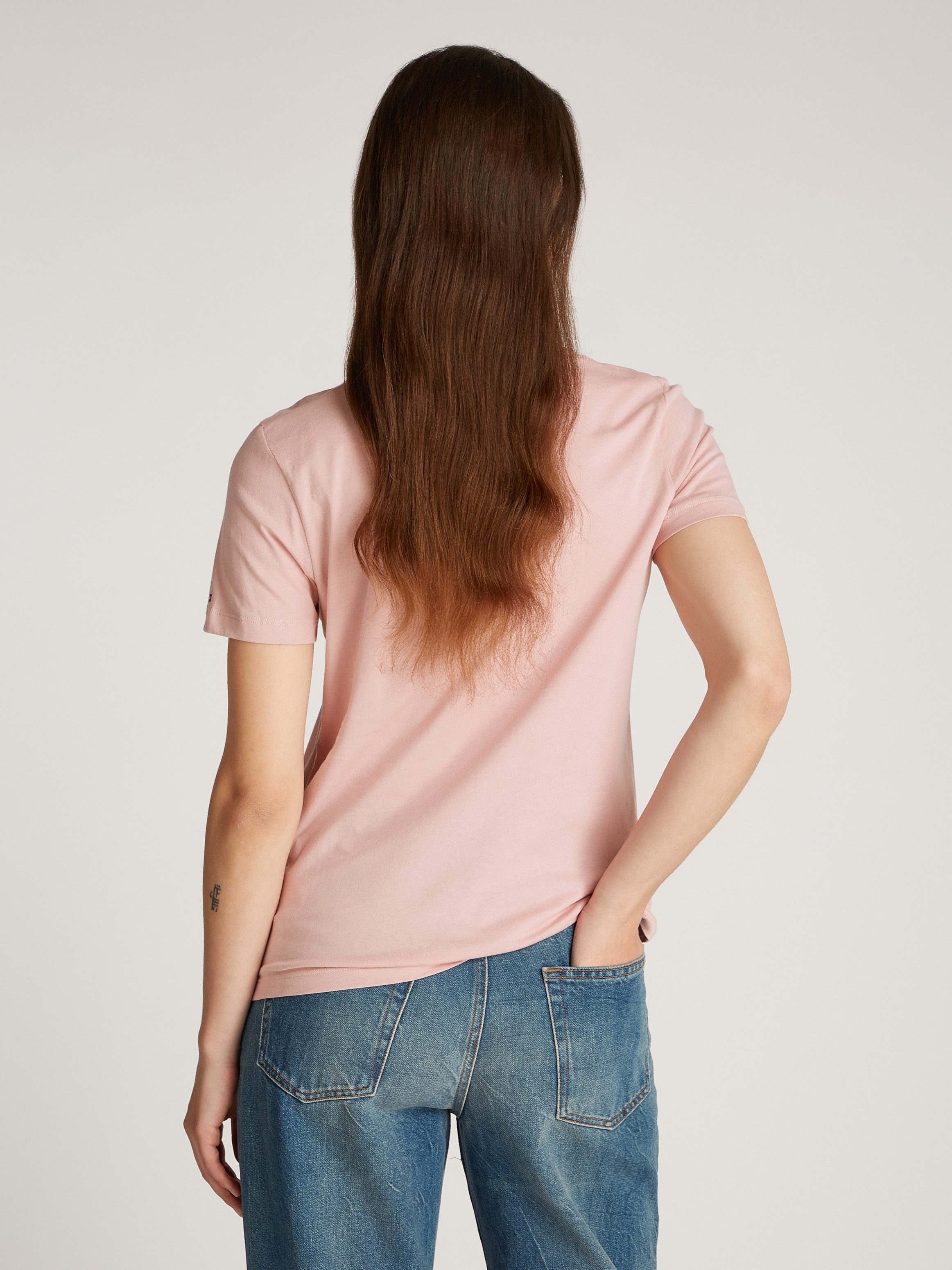 Tommy Hilfiger T-shirt REG CORP LOGO C-NK SS met een logo-opschrift