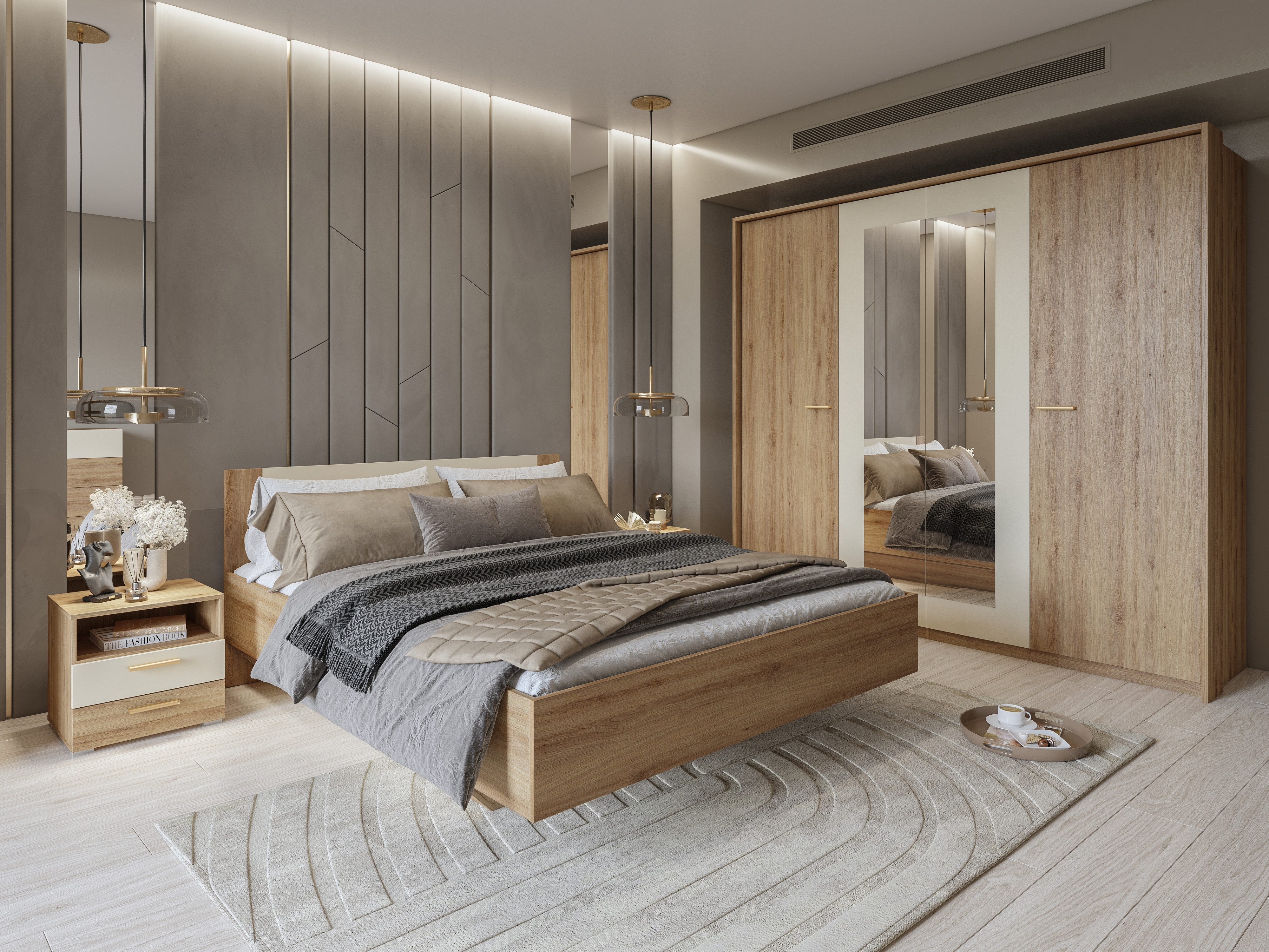 Home affaire Bedframe Bitry, breedte 160 of 180 cm, moderne bedomranding