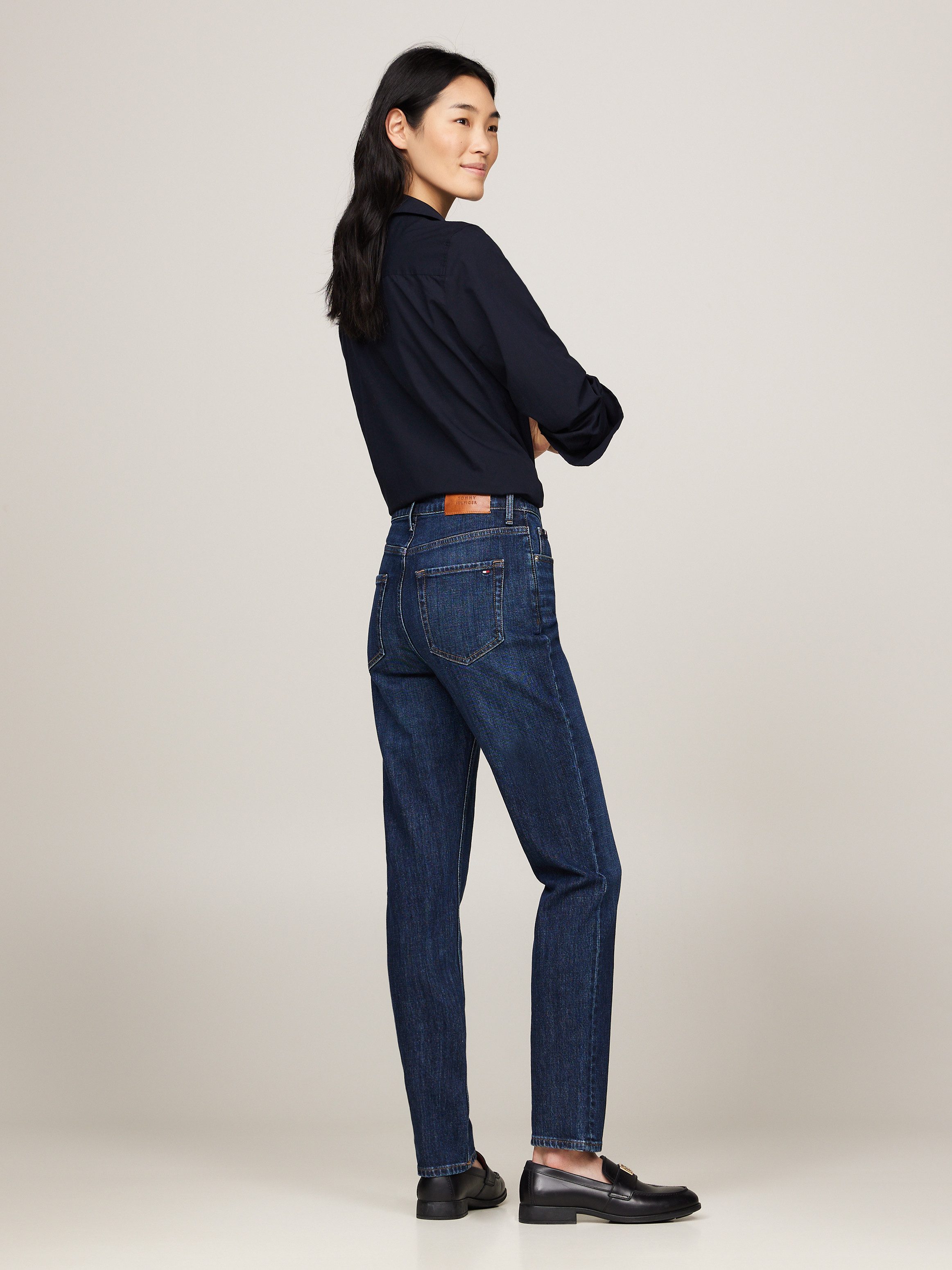 Tommy Hilfiger Slim fit jeans SLIM CIGARETTE HW A DARK BLUE