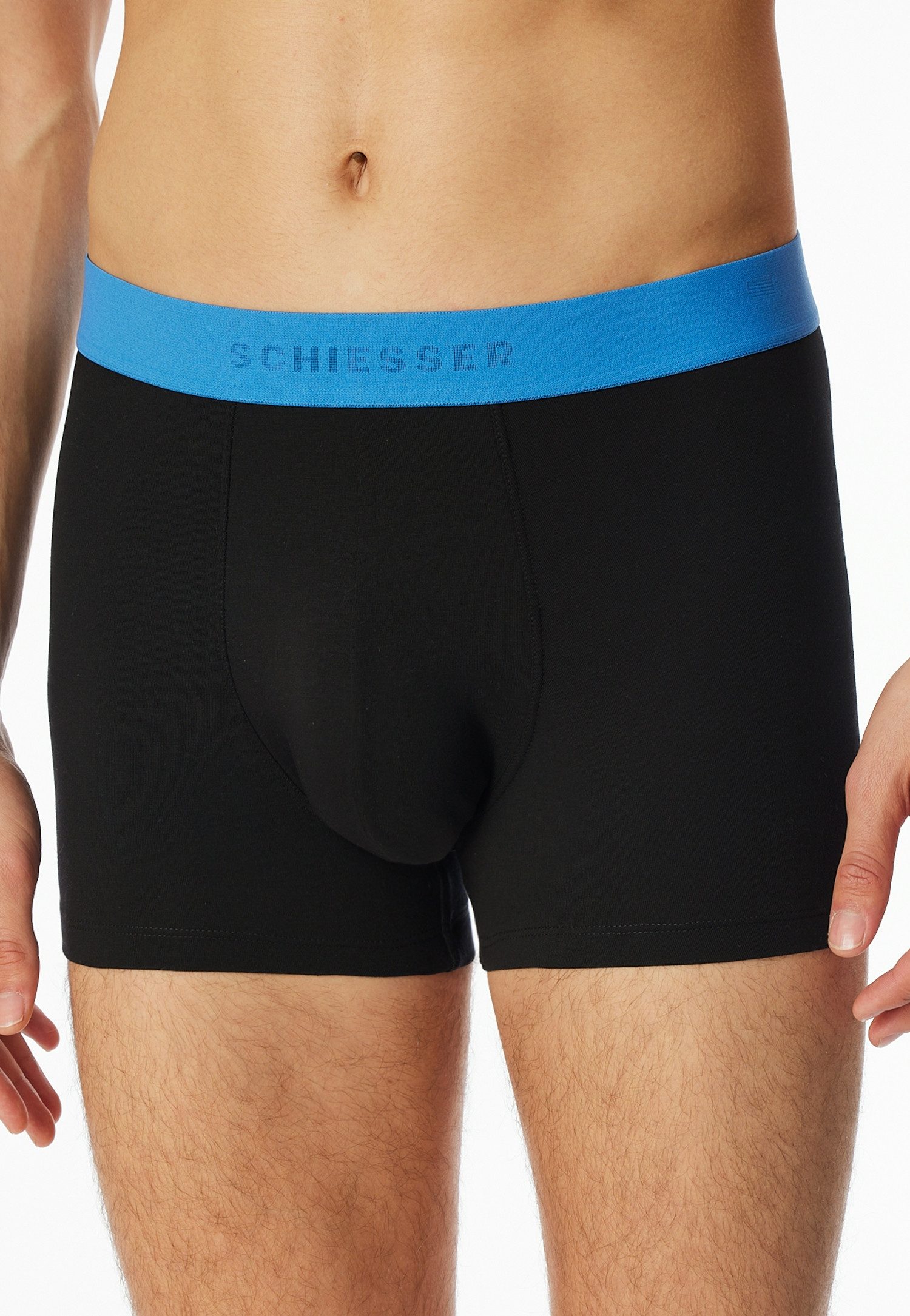 Schiesser Boxershort 95/5 Multipacks met gekleurd sportief logo-webgummiband (3 stuks)