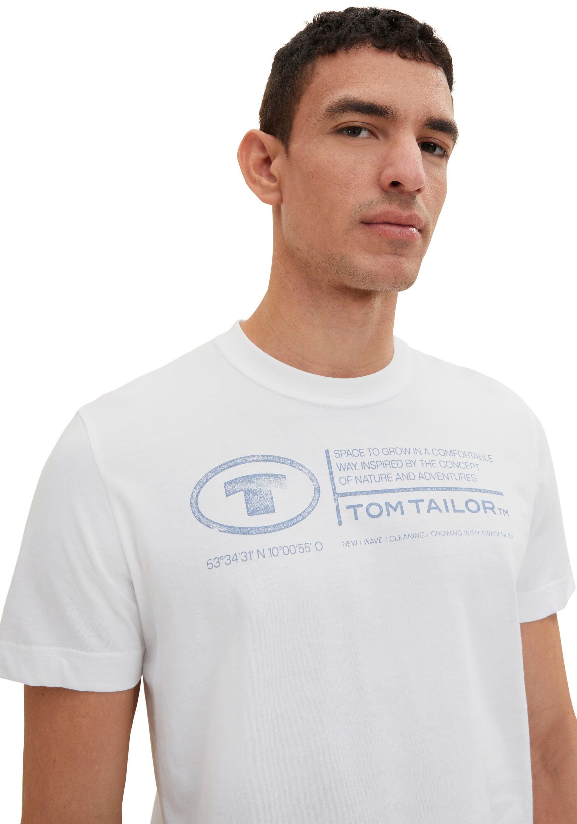 Tom Tailor Shirt met print Tom Tailor heren T-shirt, frontprint