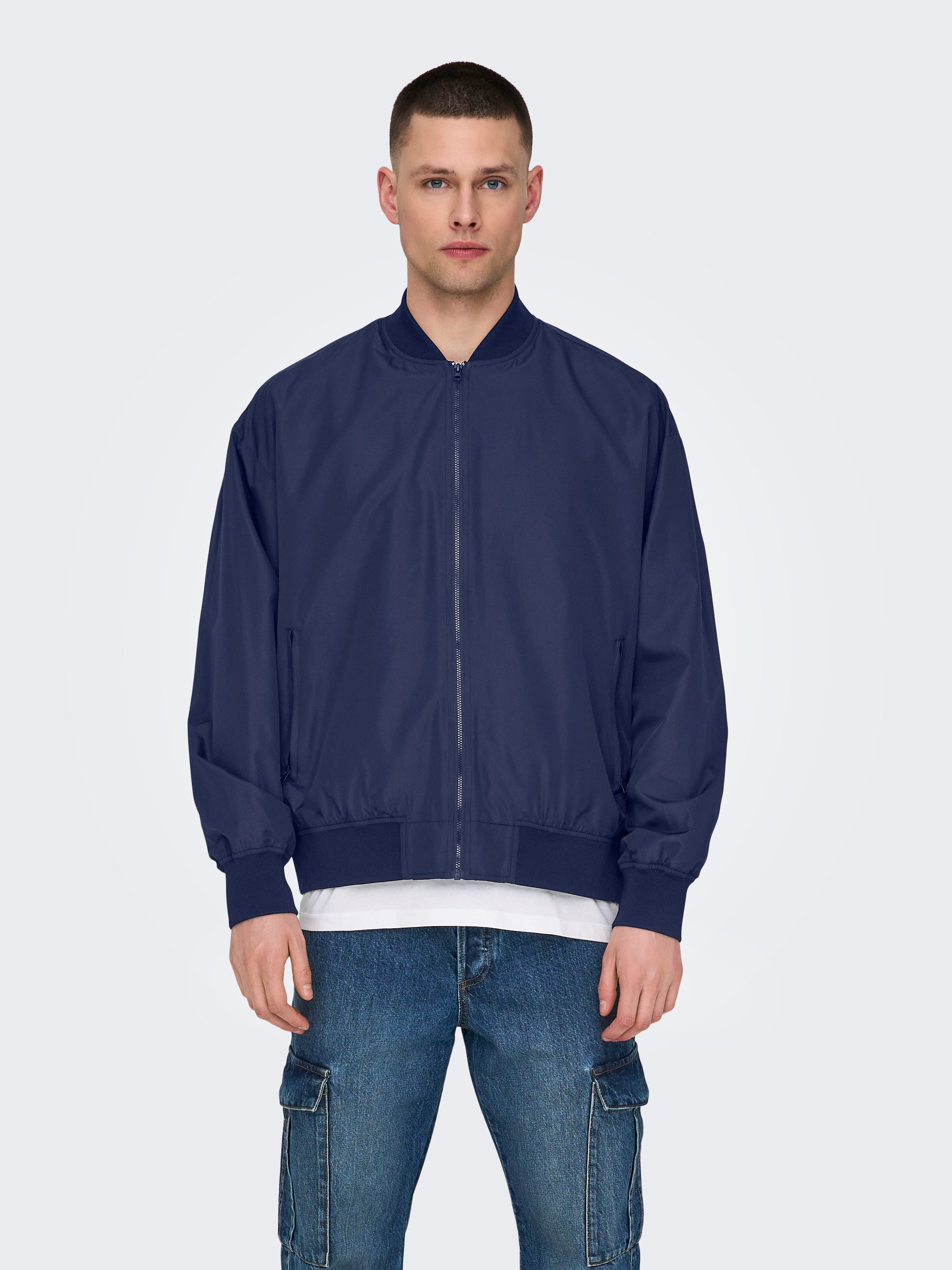 ONLY & SONS Bomberjack ONSGAVIN BOMBER JACKET OTW CS heren tussenjacks maat L blauw
