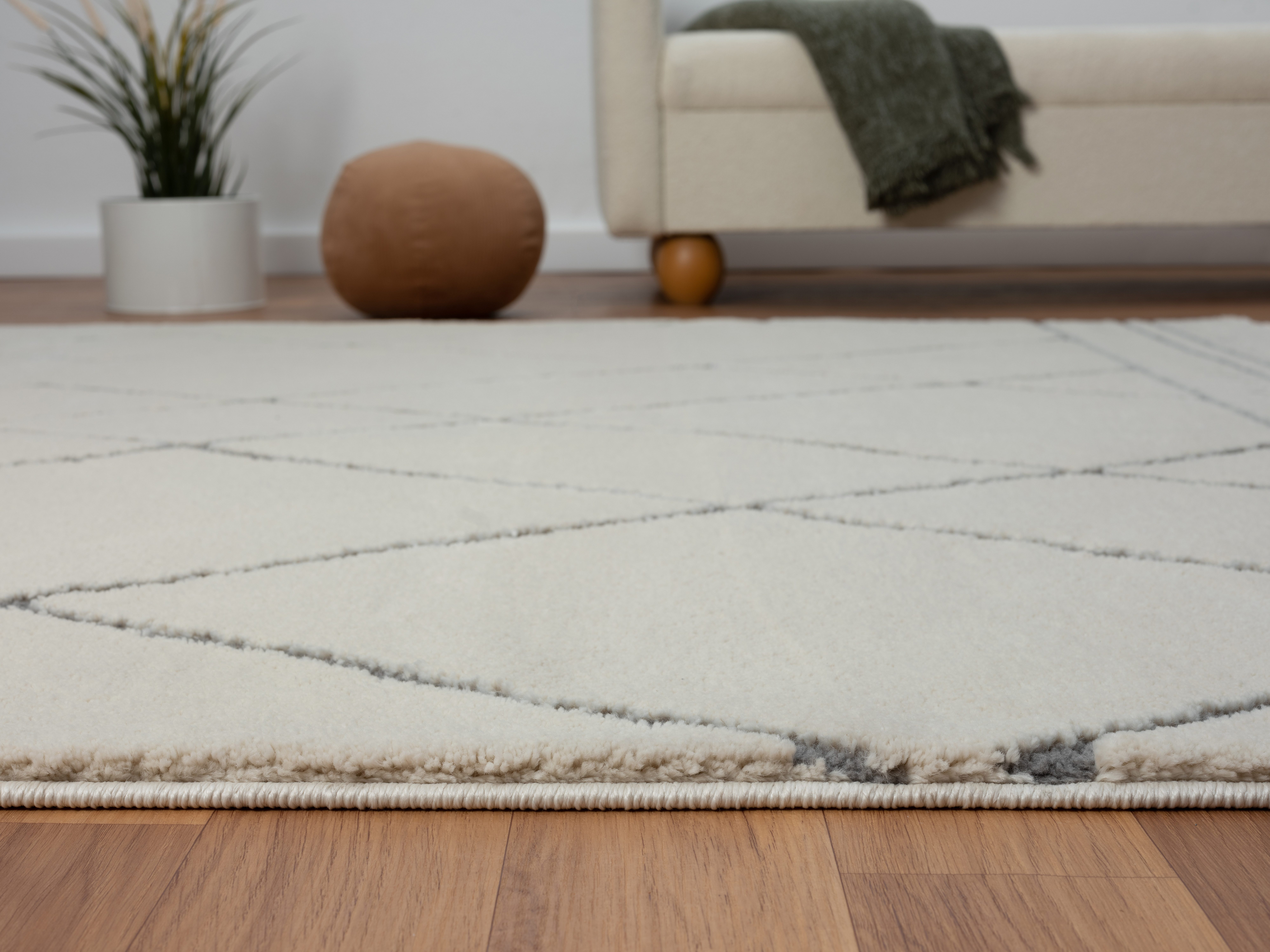 Myflair Möbel & Accessoires Hoogpolig vloerkleed Marokkaans ontwerp voorraadopruiming modern, marokkaans ontwerp, ruitenpatroon, zacht, met franjes