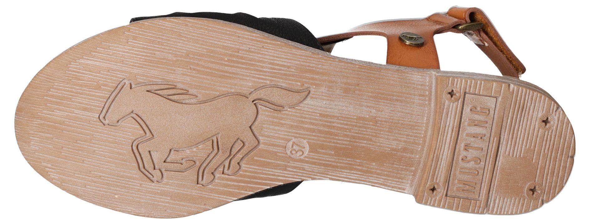 Mustang Shoes Sandalen zomerschoen, sandaal, blokhak, met klittenbandsluiting