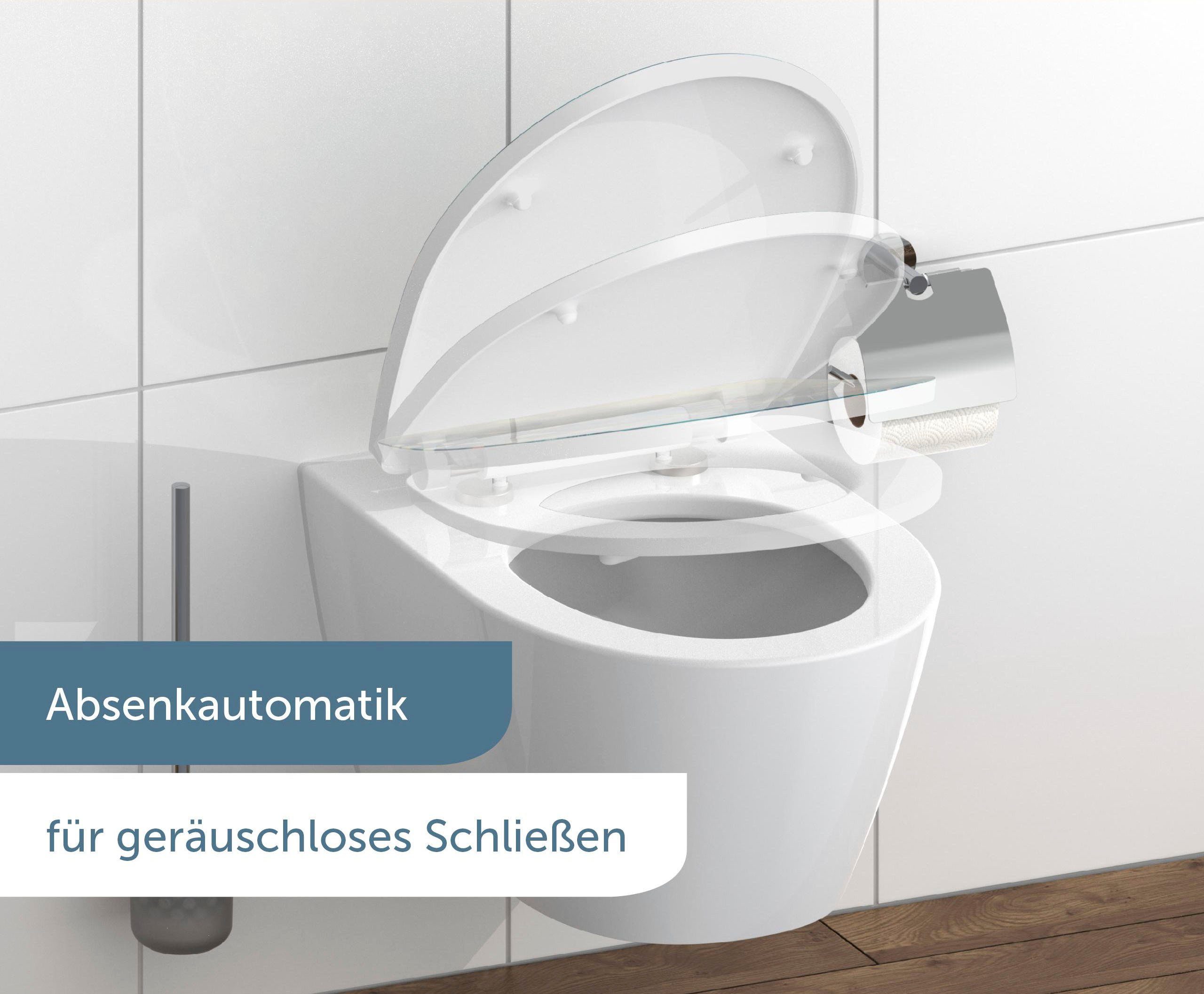 Schütte Toiletzitting Magic light Duroplast, met softclosemechanisme en snelsluiting, High gloss