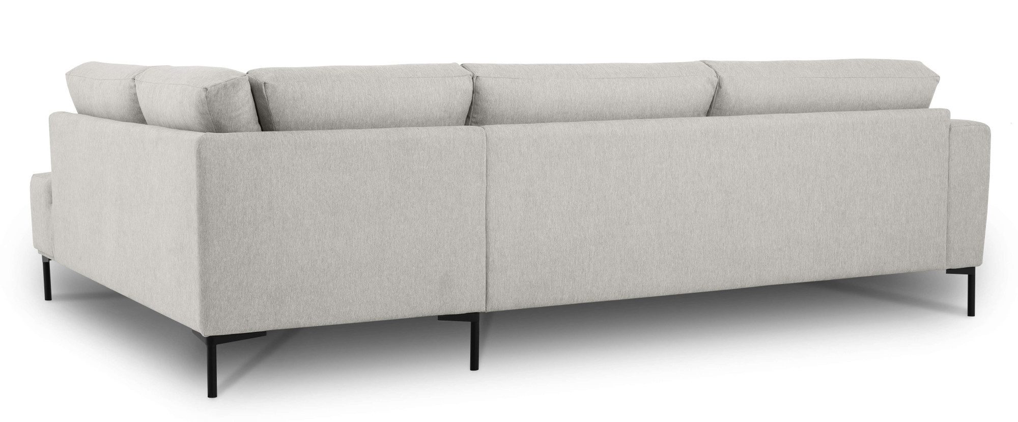andas Hoekbank Melby Breedte 275 cm, in een zachte structuurstof, losse rugkussens (2-delig)