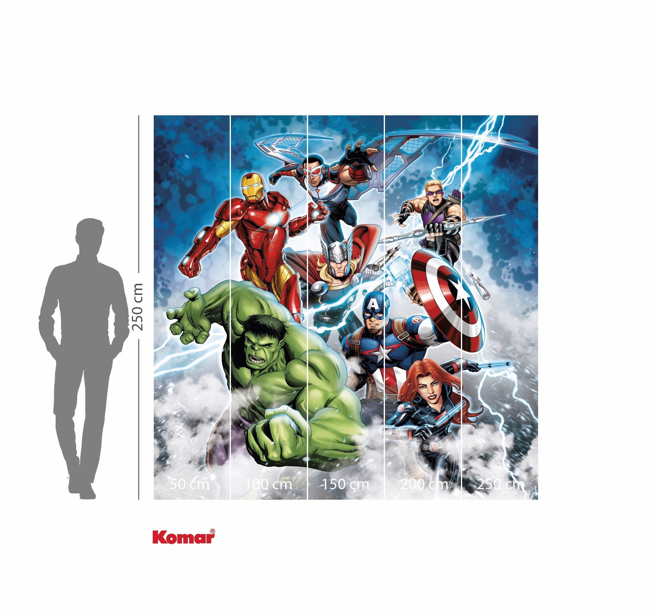 Komar Kinderbehang Marvel Avengers Mighty Team (1 stuk)