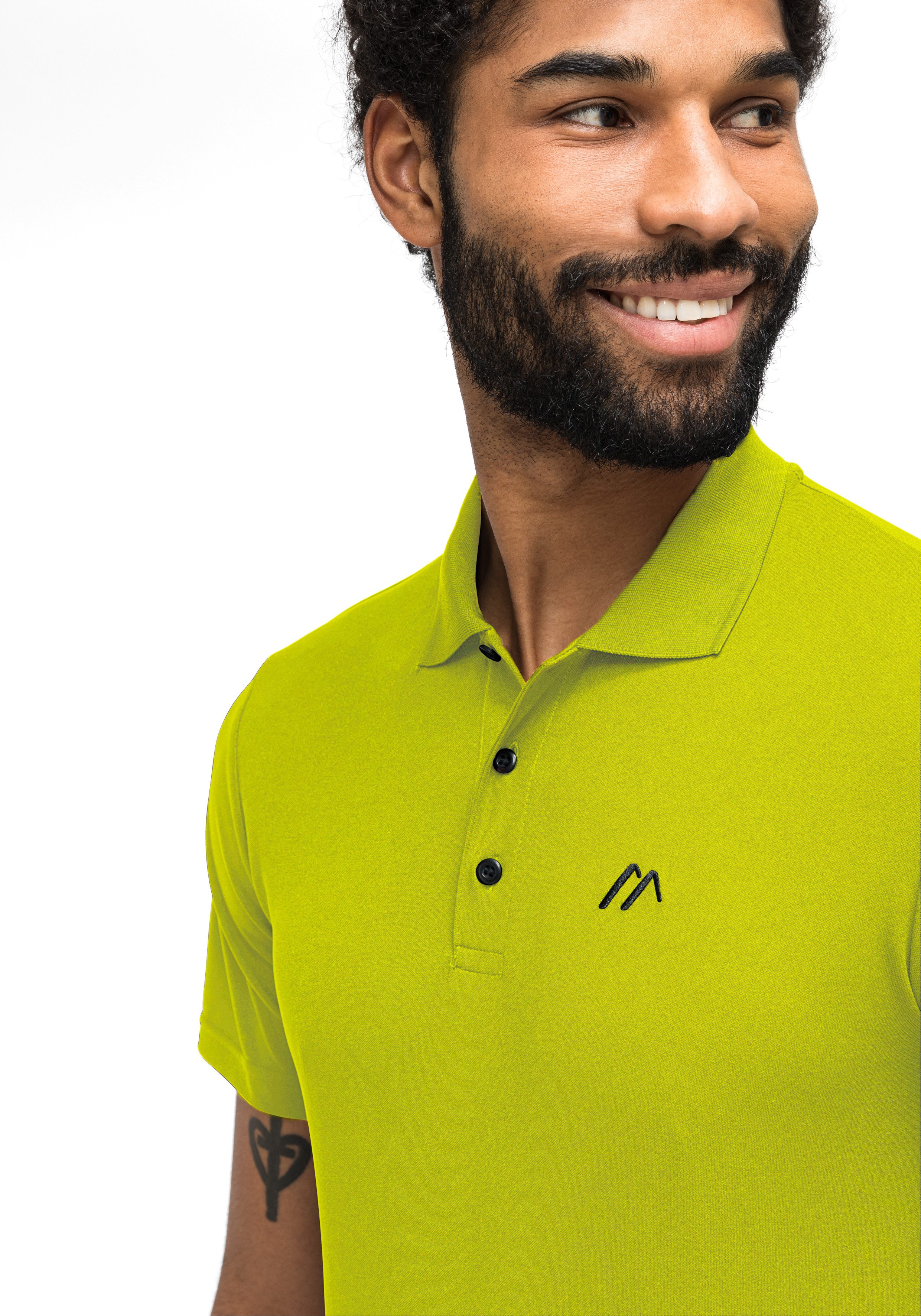 Maier Sports Functioneel shirt Ulrich Heren poloshirt, korte mouw vrijetijdsshirt met overhemdkraag, regular fit