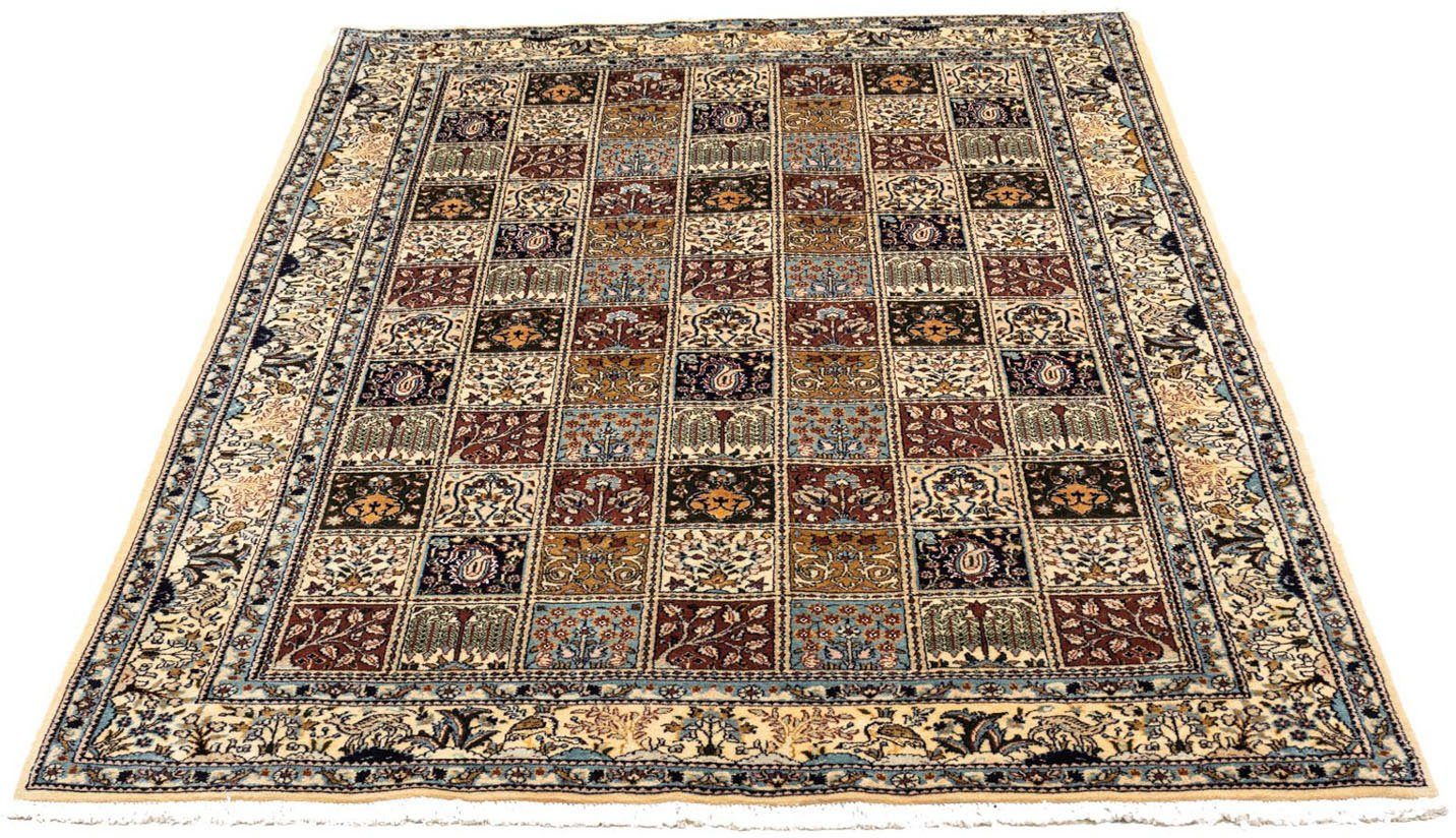 morgenland Hoogpolige loper Moud medaillon beige 195 x 78 cm Handgeknoopt