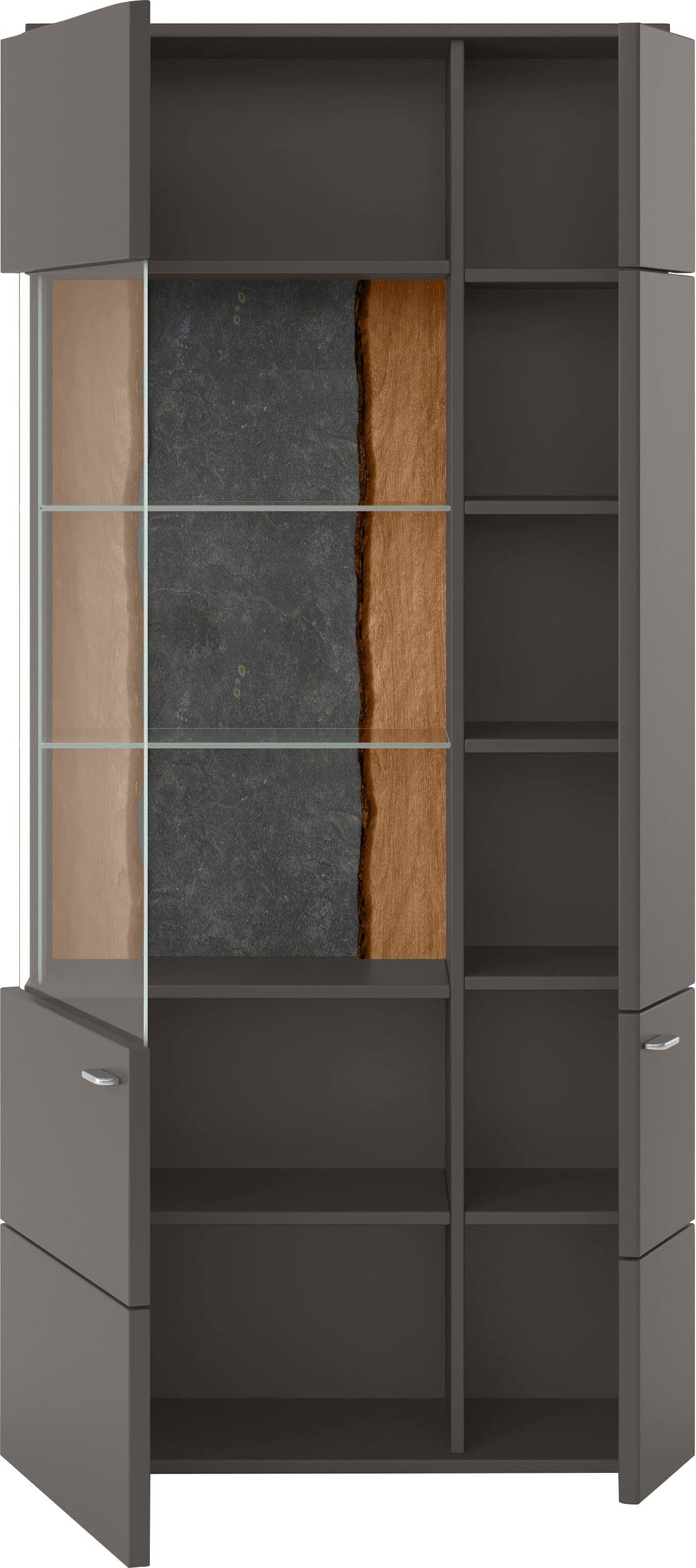 set one by Musterring Vitrinekast Tacoma Type 05/06, hoogte 207,4 cm, met getinte glasdeur