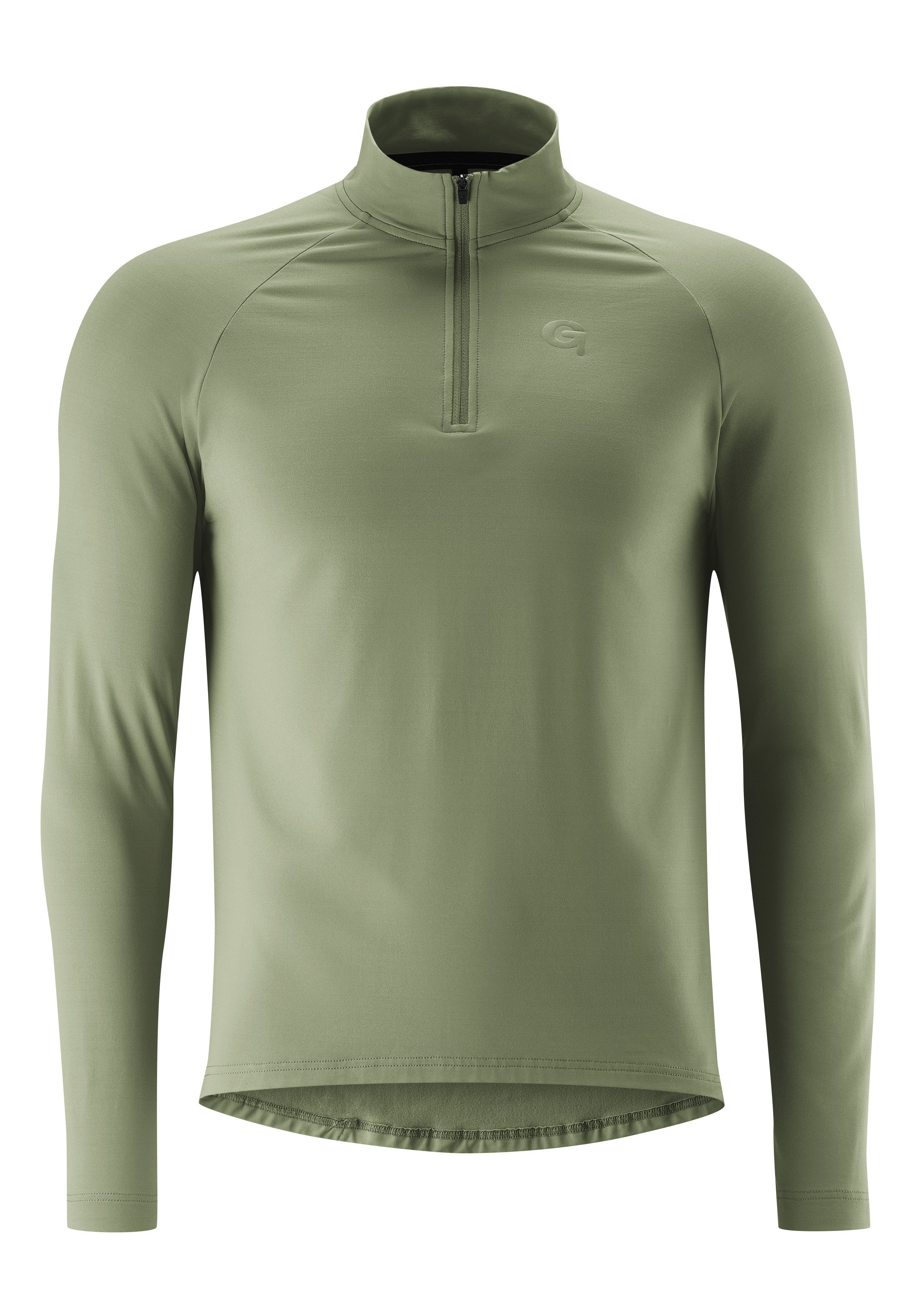Gonso Fietsshirt Essential Jersey Longsleeve M Heren fiets-trui met lange mouwen, midlayer trui shirts maat XXL groen