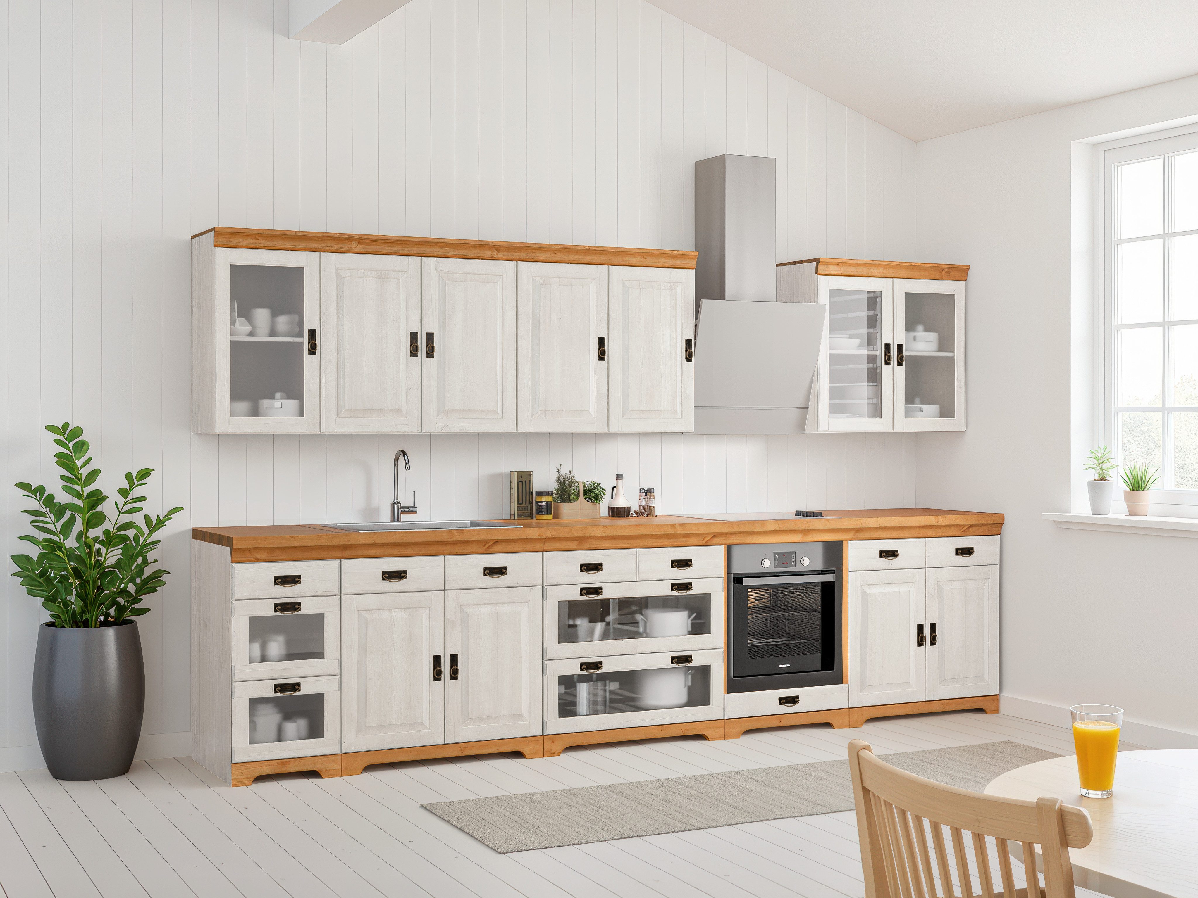 Home affaire Gootsteenkast Rügen Breedte 80 cm, massief grenen, met 2 deuren