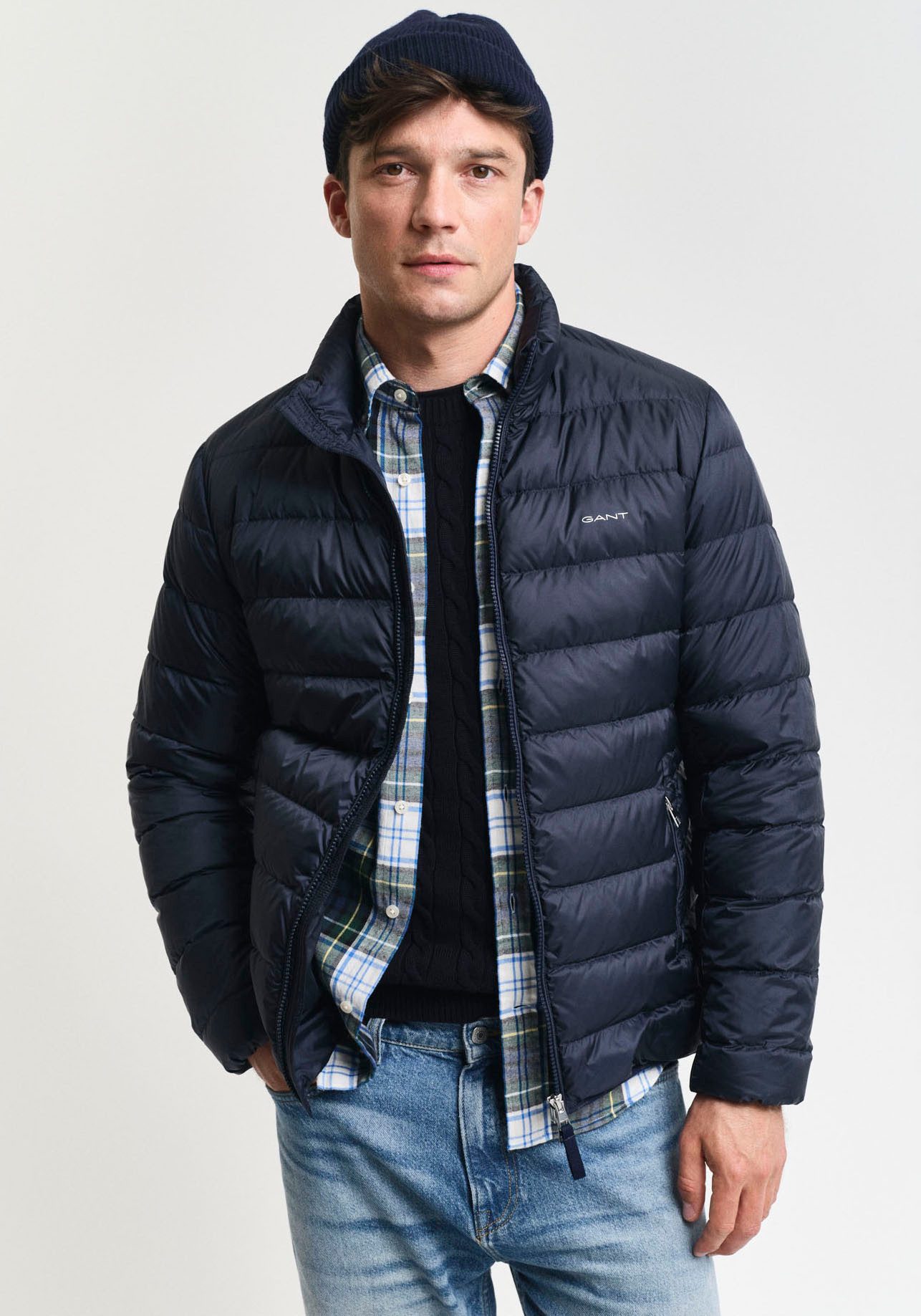 Gant Donsjack Light Down donsjack easy care zeer lichte donzen gewatteerde jas, premium kwaliteit, klassiek ontwerp heren gewatteerde jassen maat XXXL