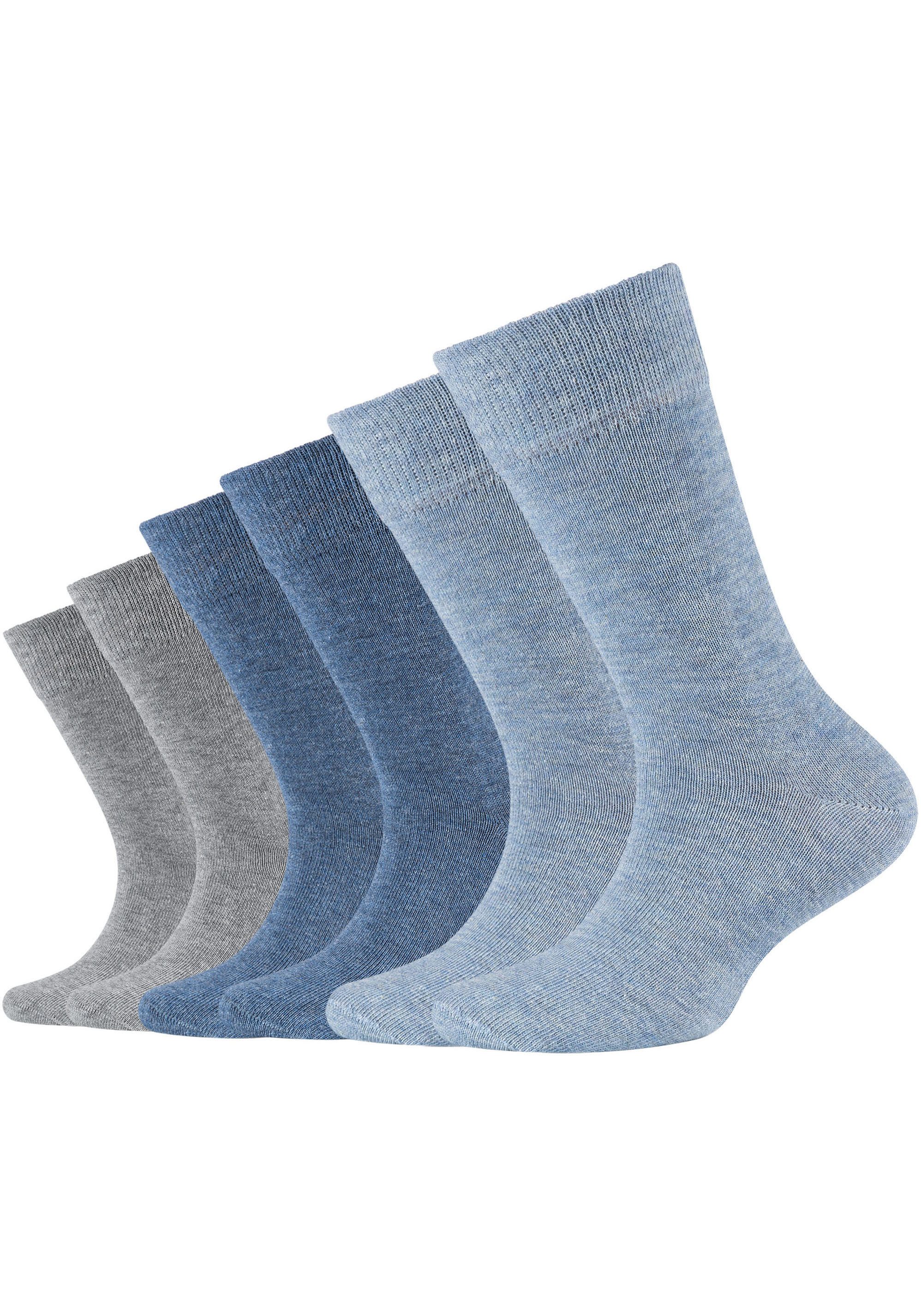 Camano Sokken CA-Soft met comfortband en gepolsterde teen-/hielzone (Set van 6) kinderen sokken maat 27 (30) blauw