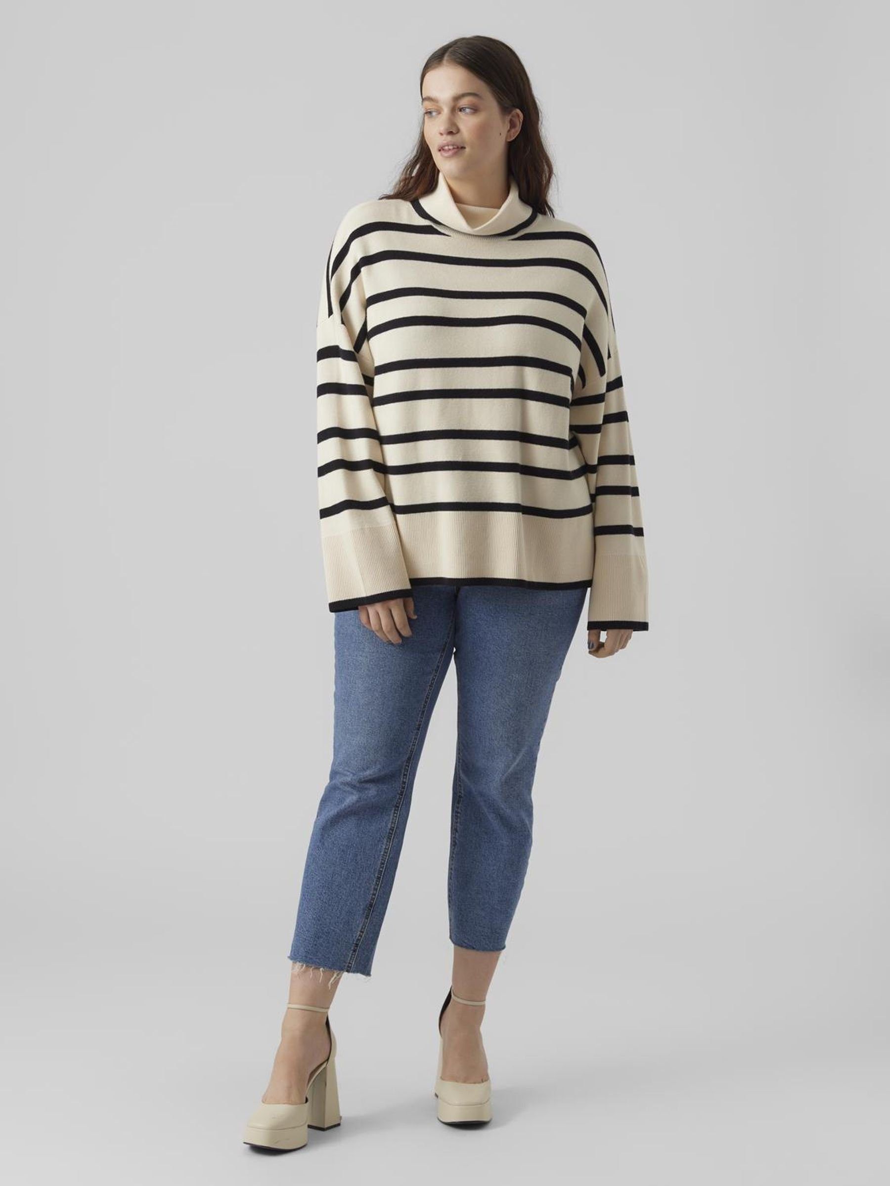Vero Moda Curve Coltrui VMSABA LS ROLLNECK BLOUSE GA NOOS CUR