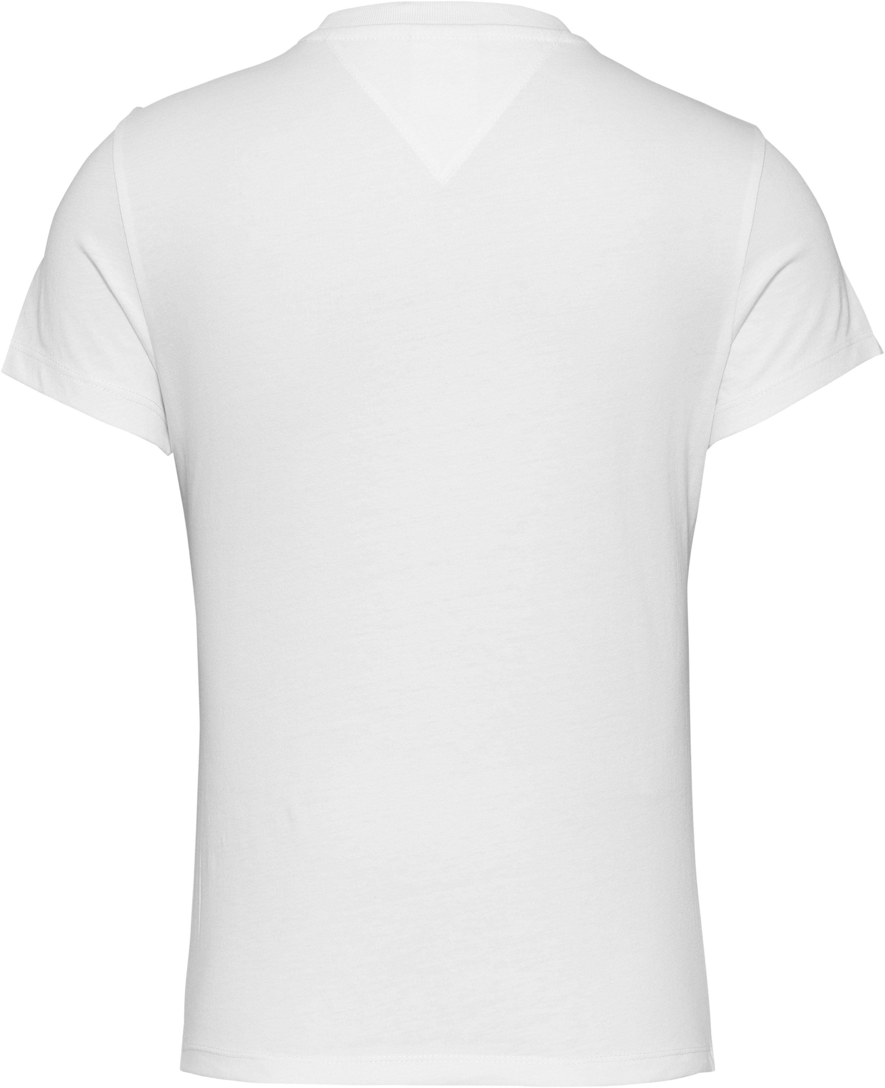TOMMY JEANS Shirt met ronde hals TJW SLIM ESSENTIAL LOGO 1 SS EXT met tommy jeans logo-opdruk, ronde hals