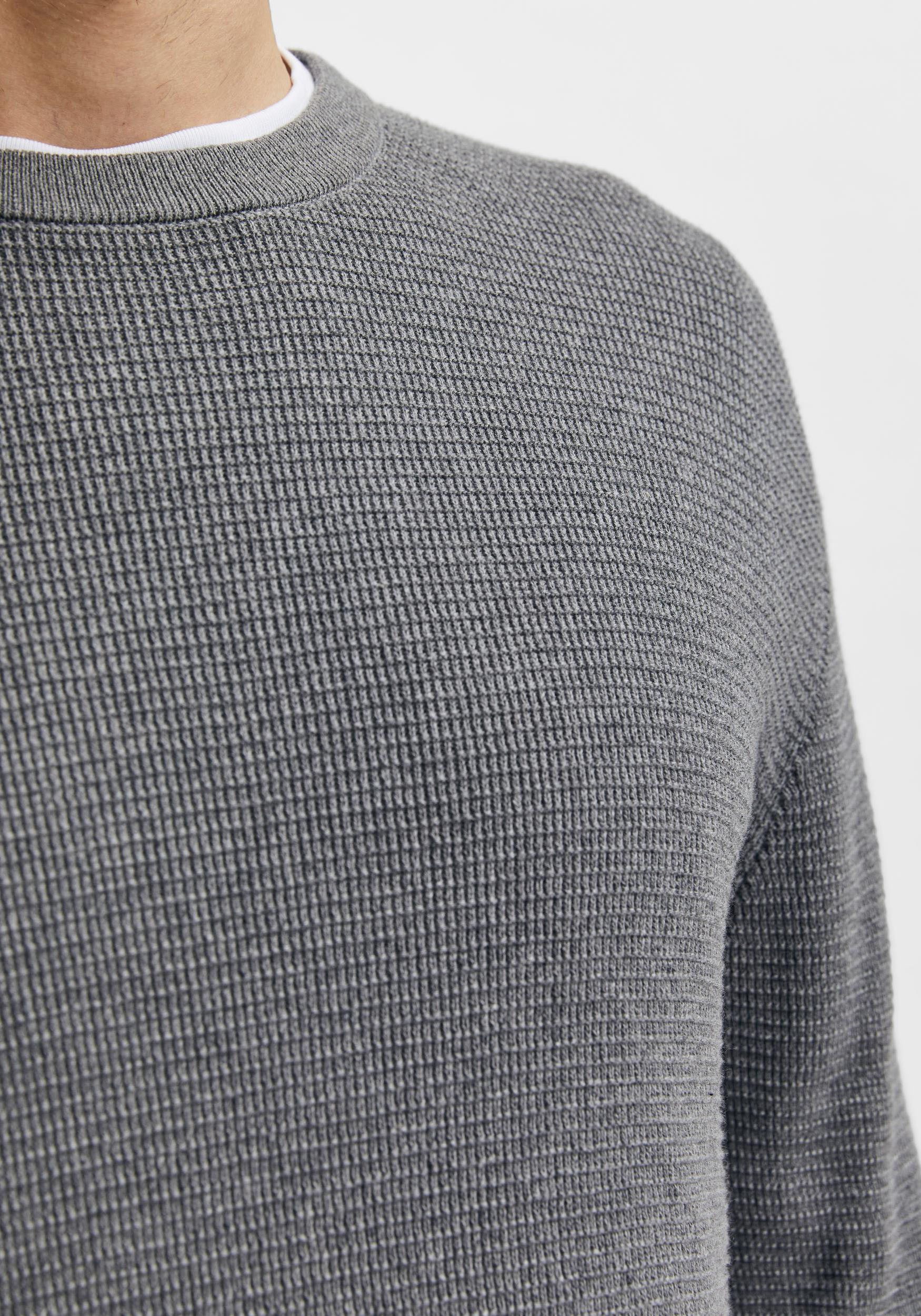 SELECTED HOMME Trui met ronde hals ROCKS KNIT CREW NECK