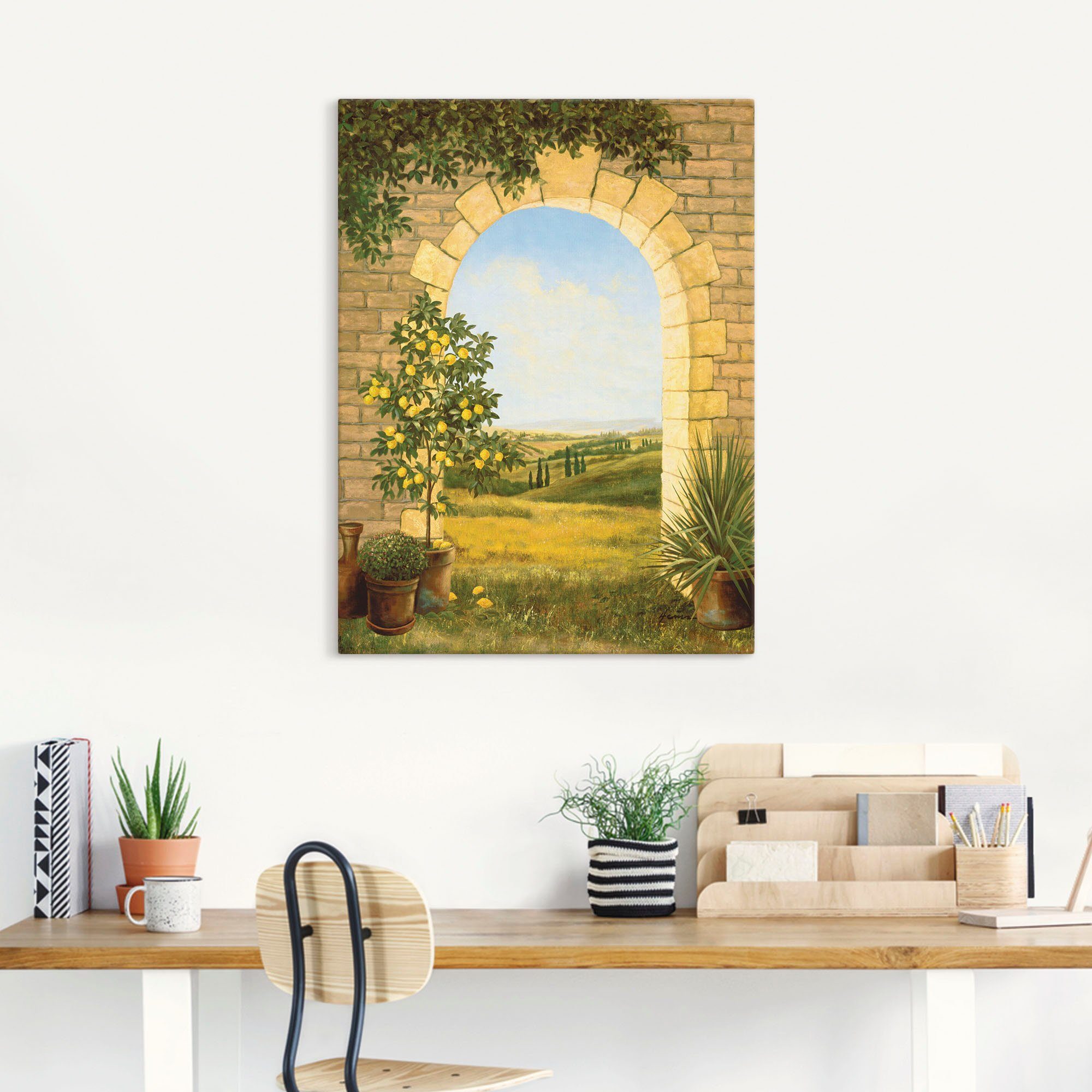 Artland Artprint Citroenboompje voor de boog II als artprint van aluminium, artprint voor buiten, artprint op linnen, poster in verschillende maten. maten