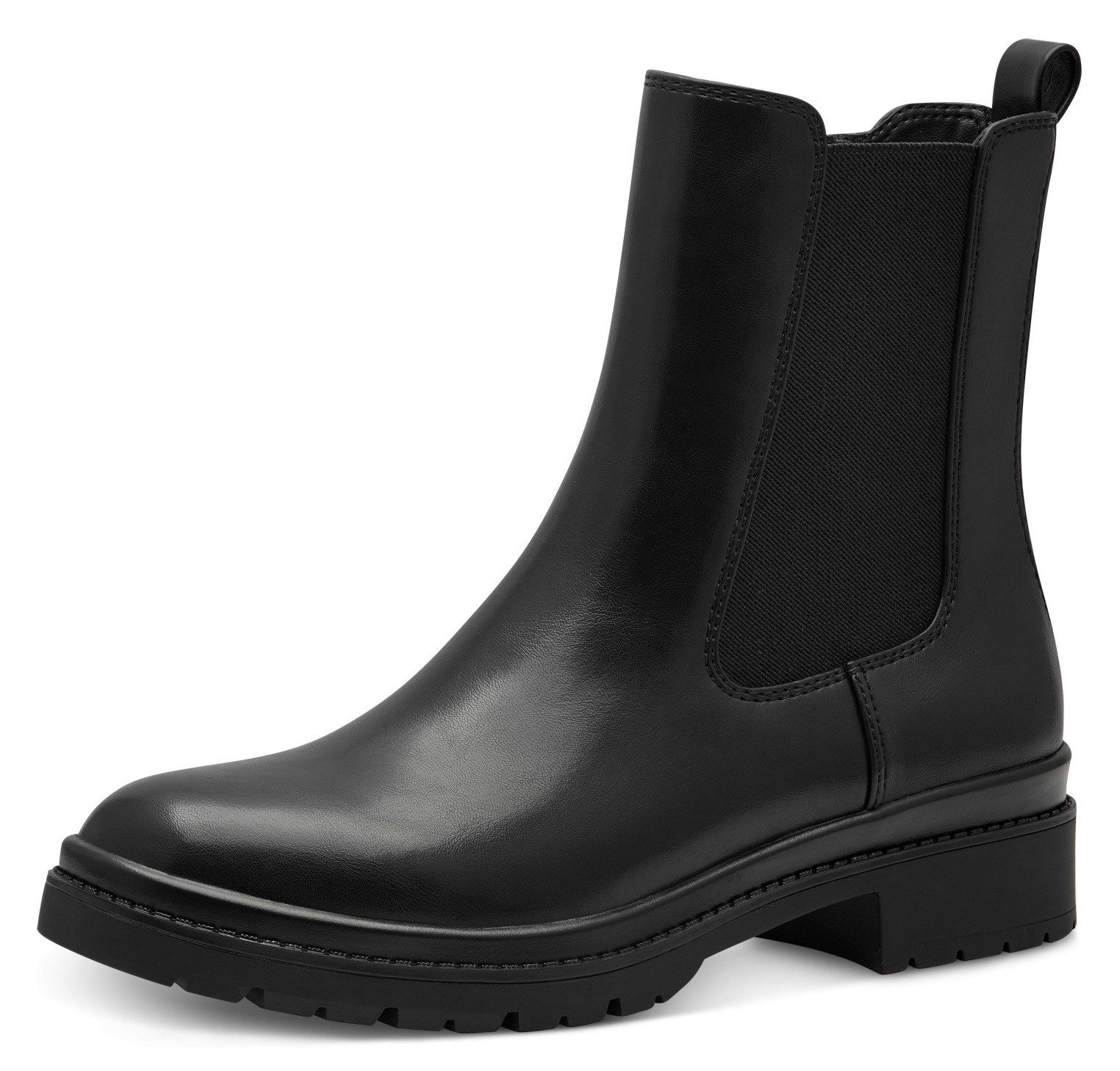 Tamaris Chelsea-boots blokhak, business schoen, enkellaars met comfortabele stretch-inzet